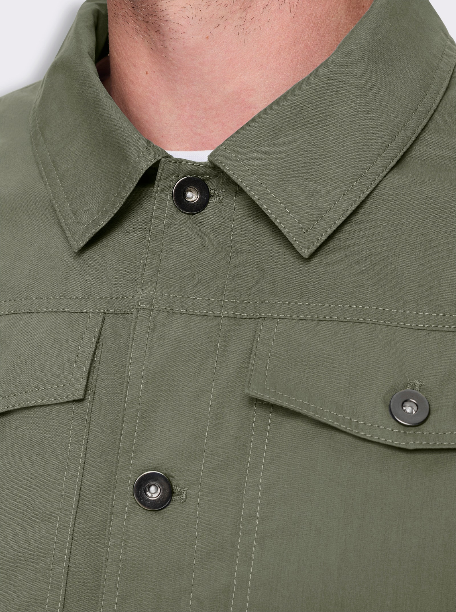 Marco Donati Jacke mit Metall-Knöpfen - khaki