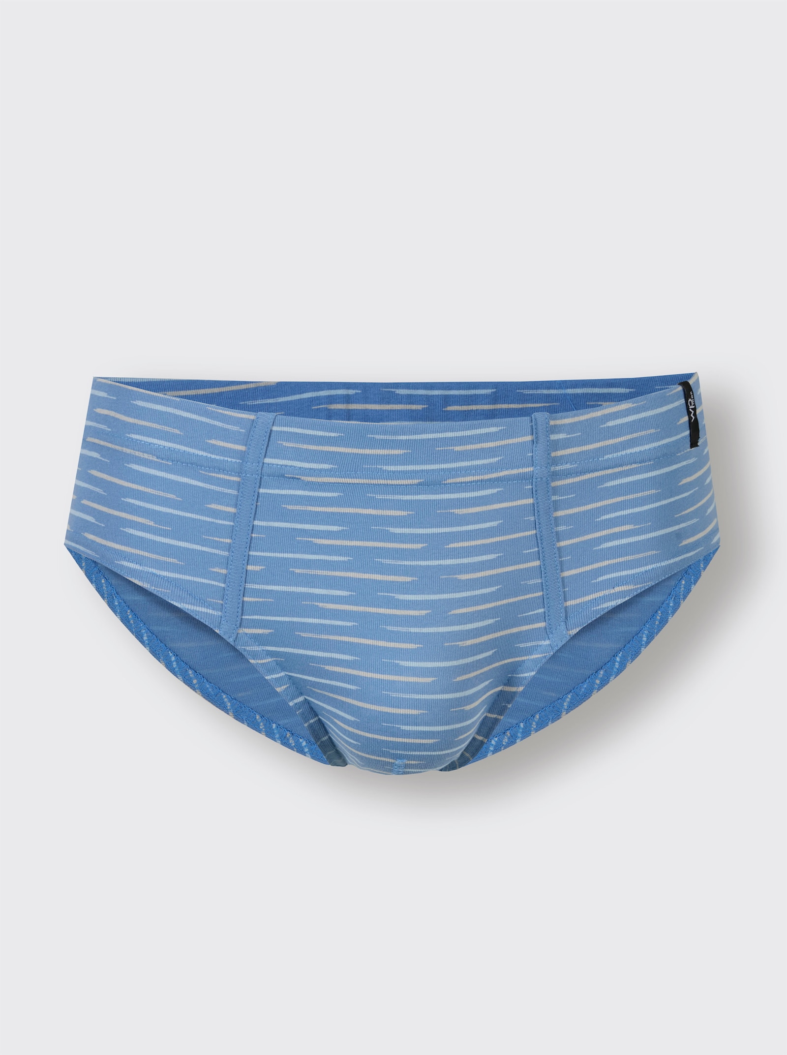 wäschepur men Slips - grau-meliert-mittelblau