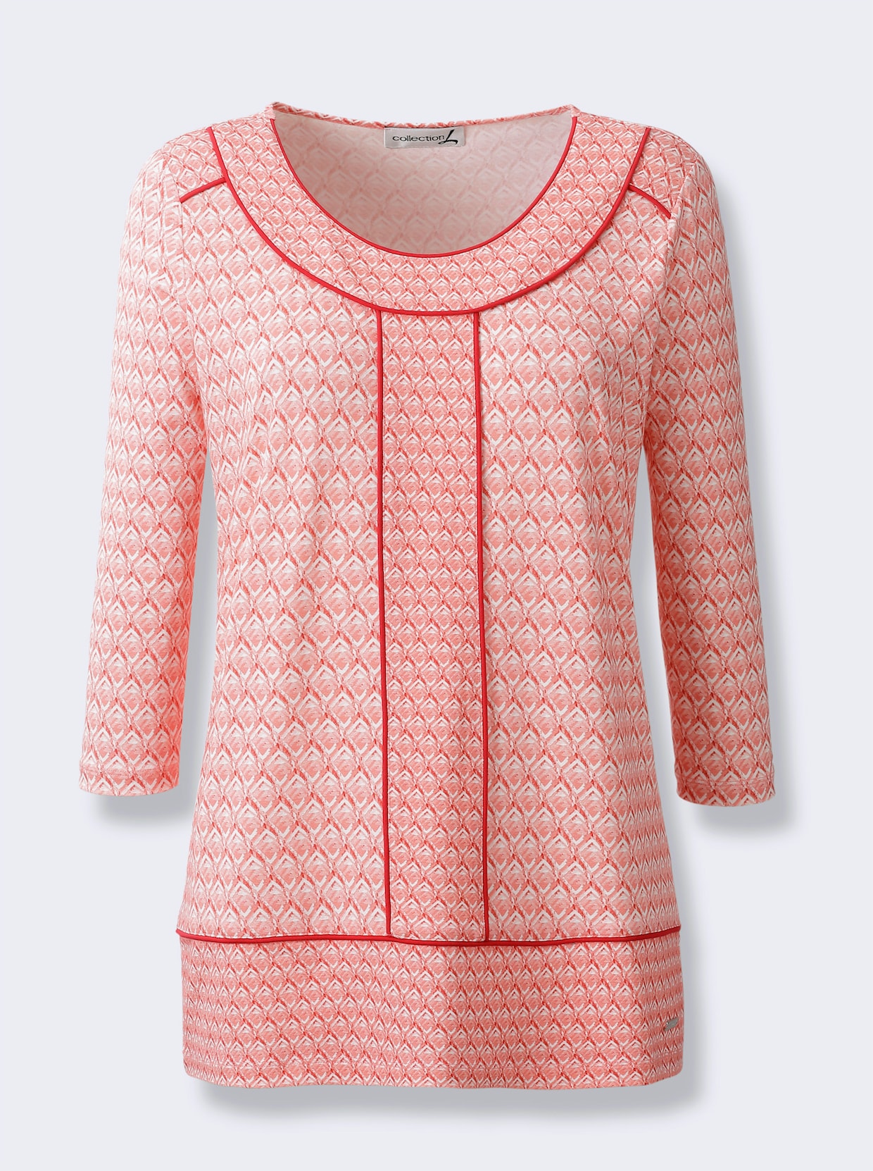 Rundhalsshirt - flamingo-bedruckt