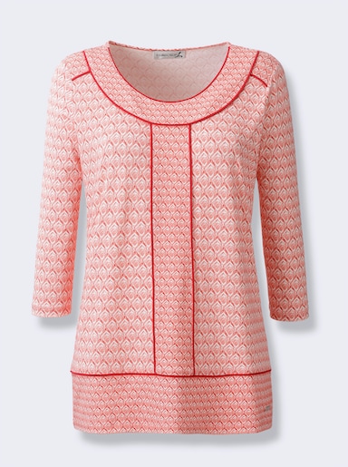 Rundhalsshirt - flamingo-bedruckt