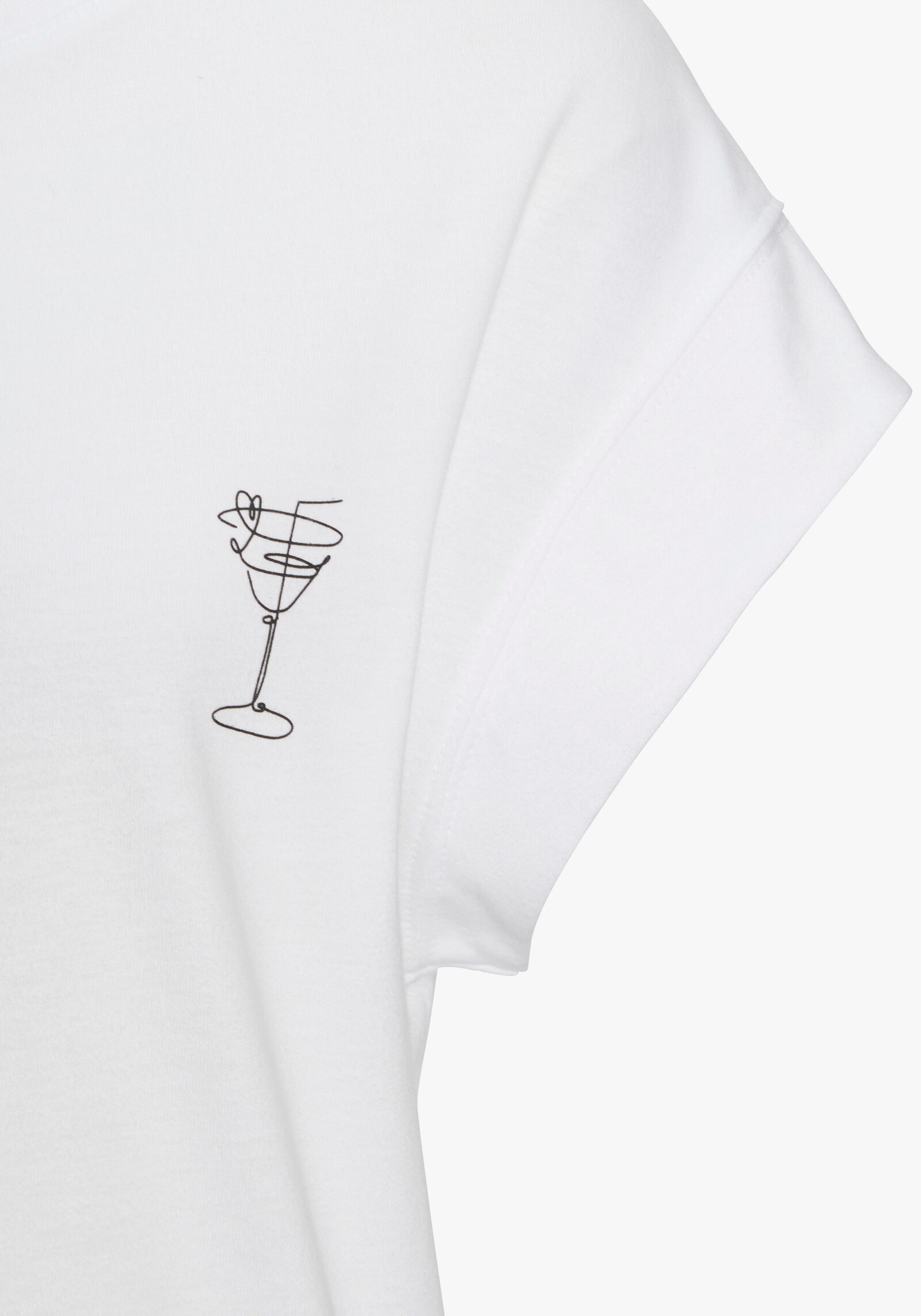 LASCANA Kurzarmshirt - weiß