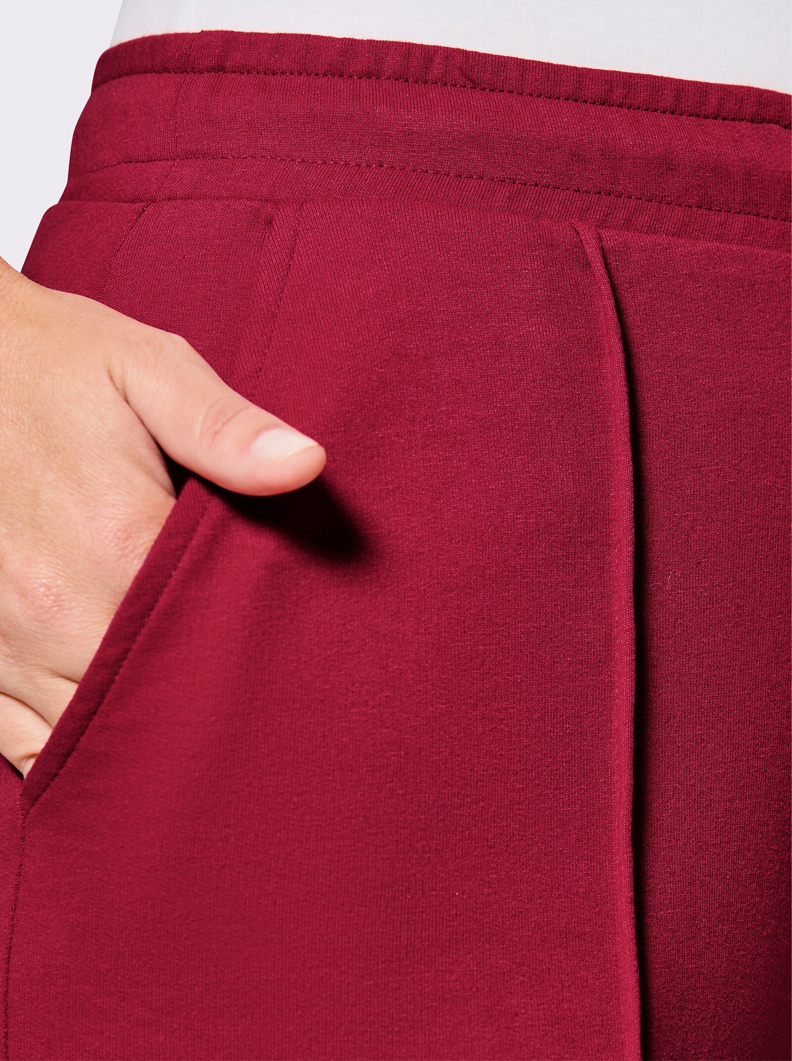 feel good Dehnbund-Hose in weiter Form - kirsche-weiß