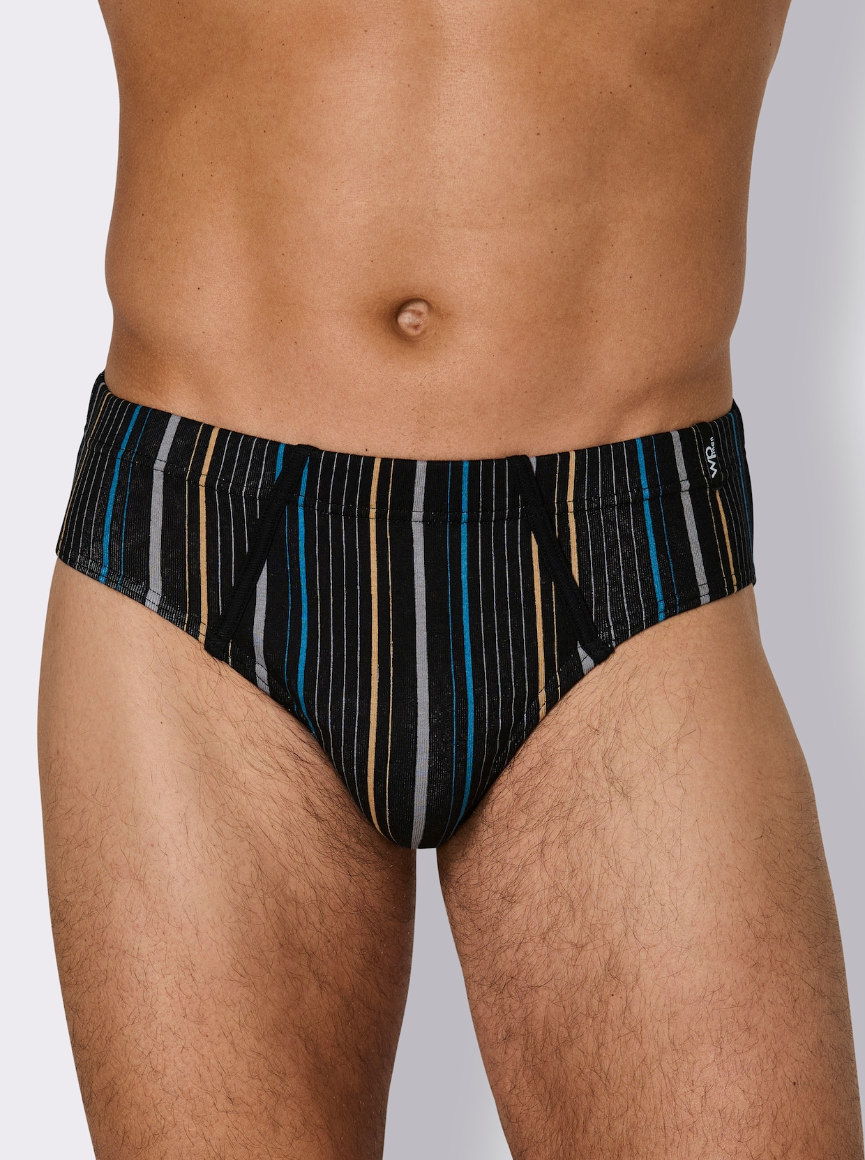 wäschepur men Slip - zwart + zwart gestreept