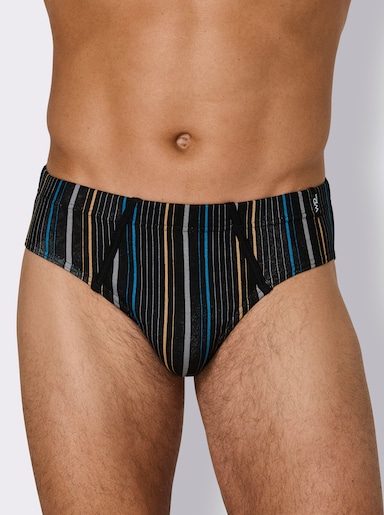 wäschepur men Slip - zwart + zwart gestreept
