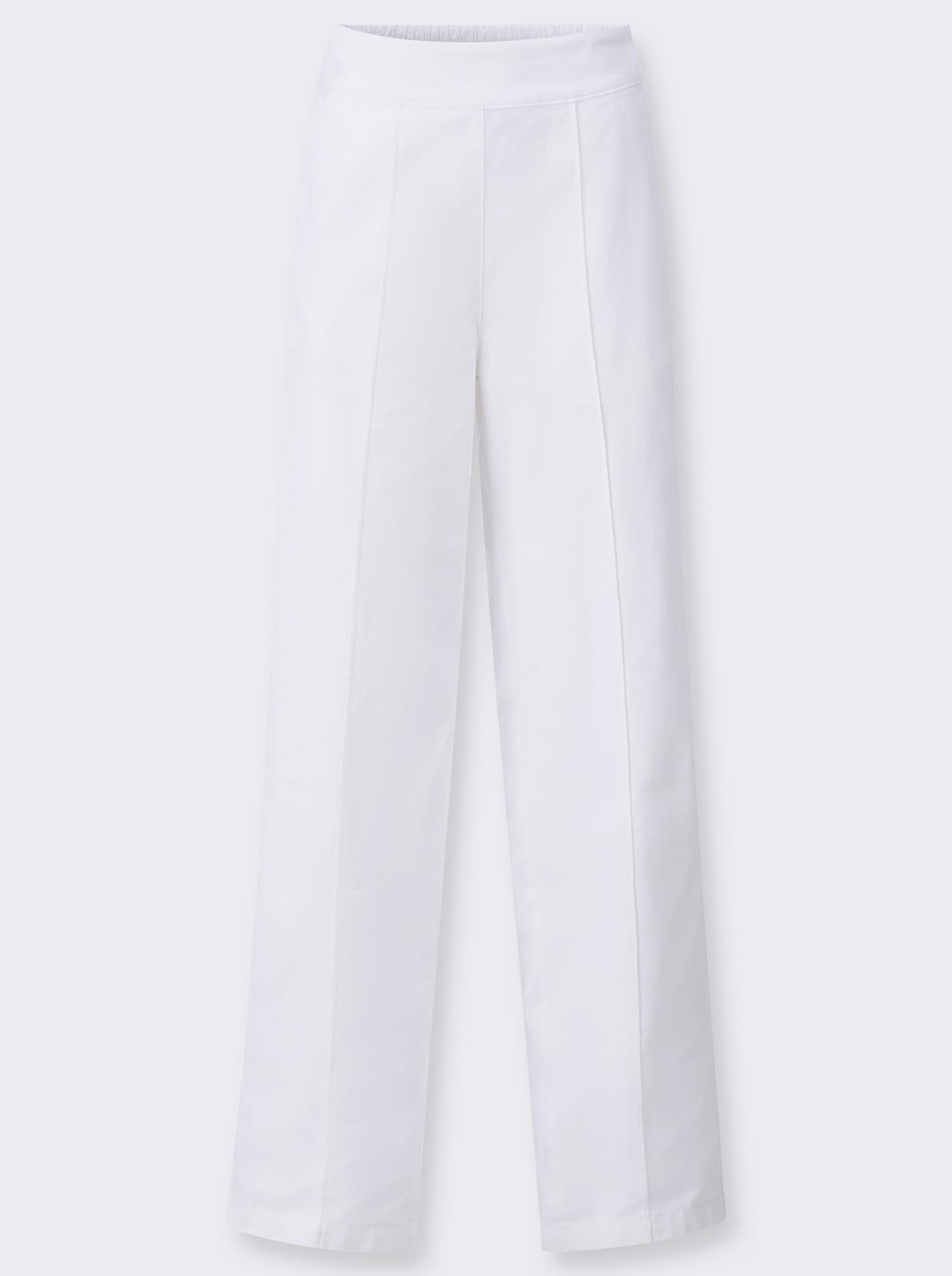 High-waist-Jeans - weiß
