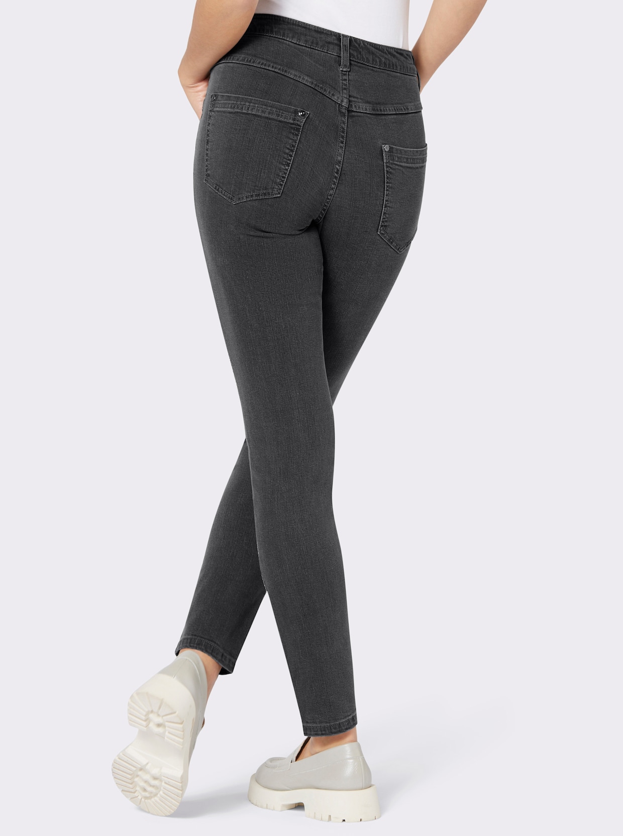 Jean modal coton - anthracite-gris-denim