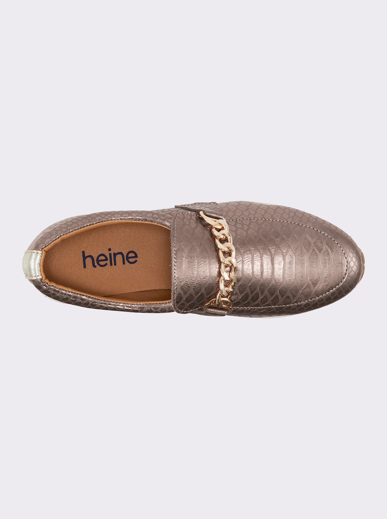 heine instapper - kaki-metallic