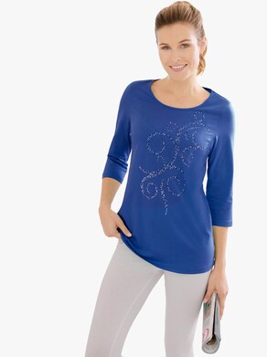 Freizeitshirt - royal-bedruckt