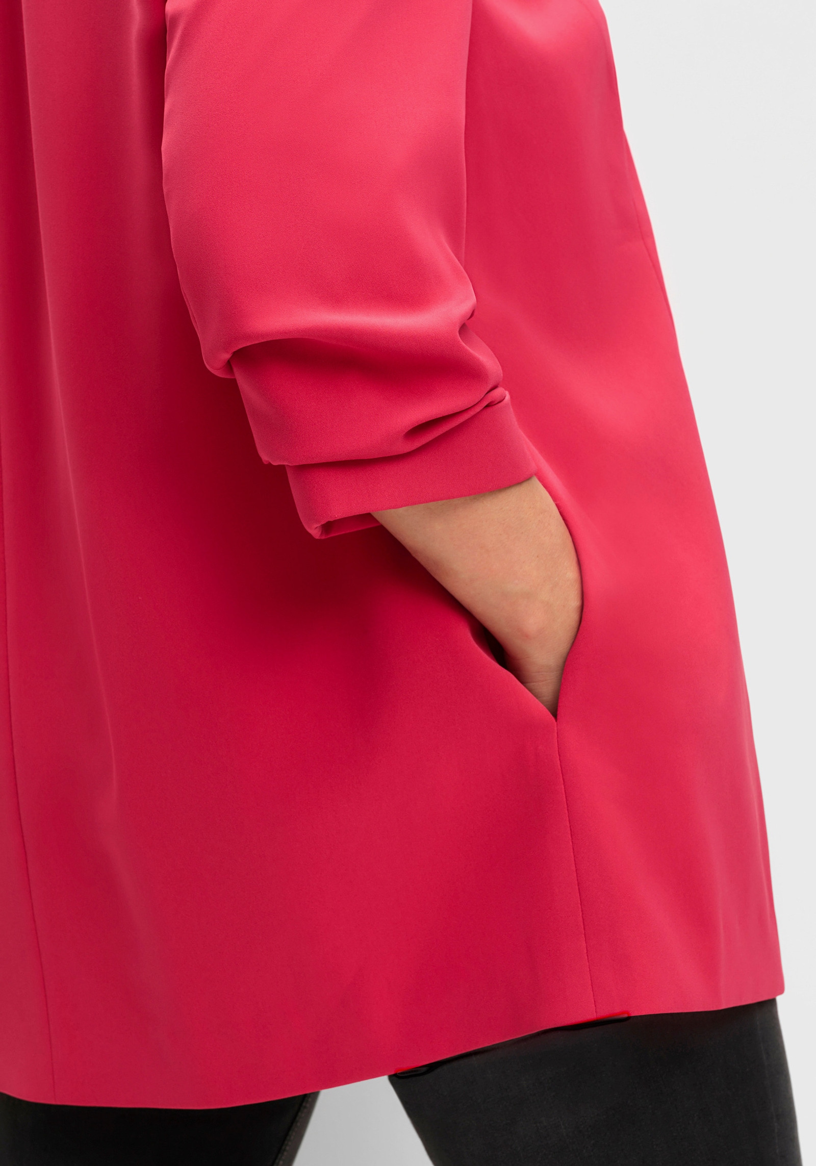 sheego Lange blazer met sjaalkraag - orchidee