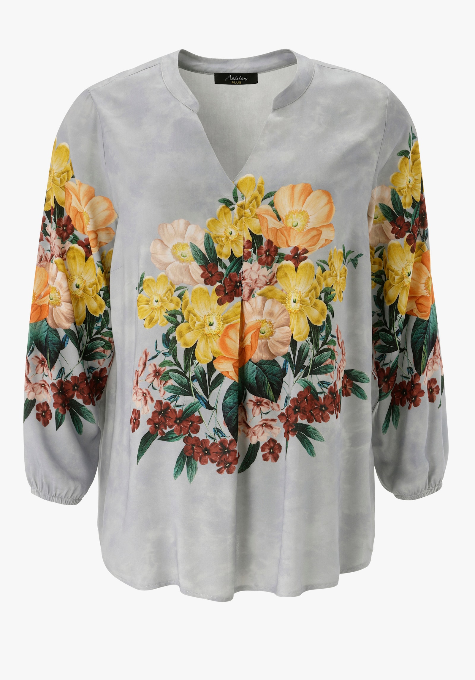 Aniston PLUS Schlupfbluse - hellblau-bedruckt