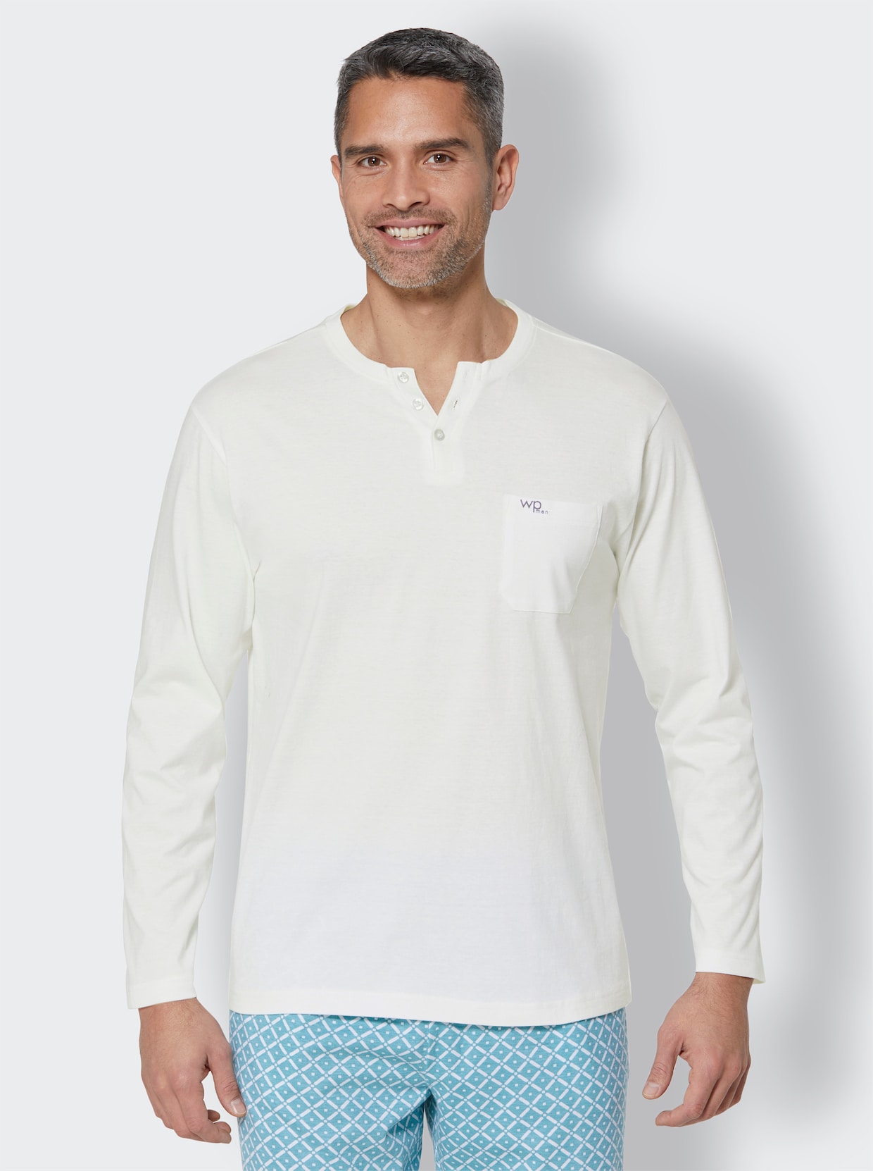 wäschepur men Pyjama-Shirt - ecru