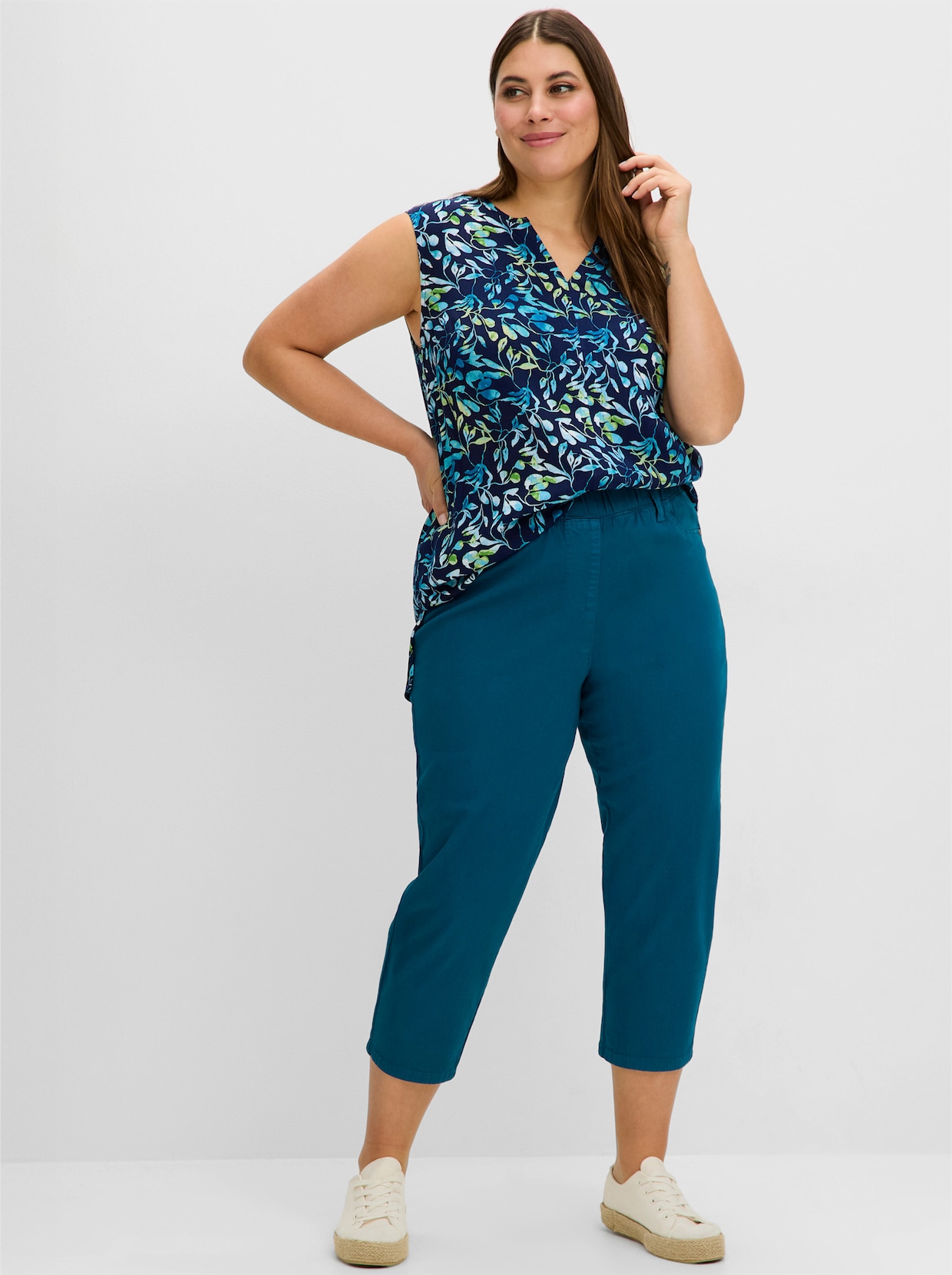 sheego 7/8-broek - donkerpetrol