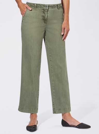 Culotte mit aufgesetzten Taschen hinten - khaki