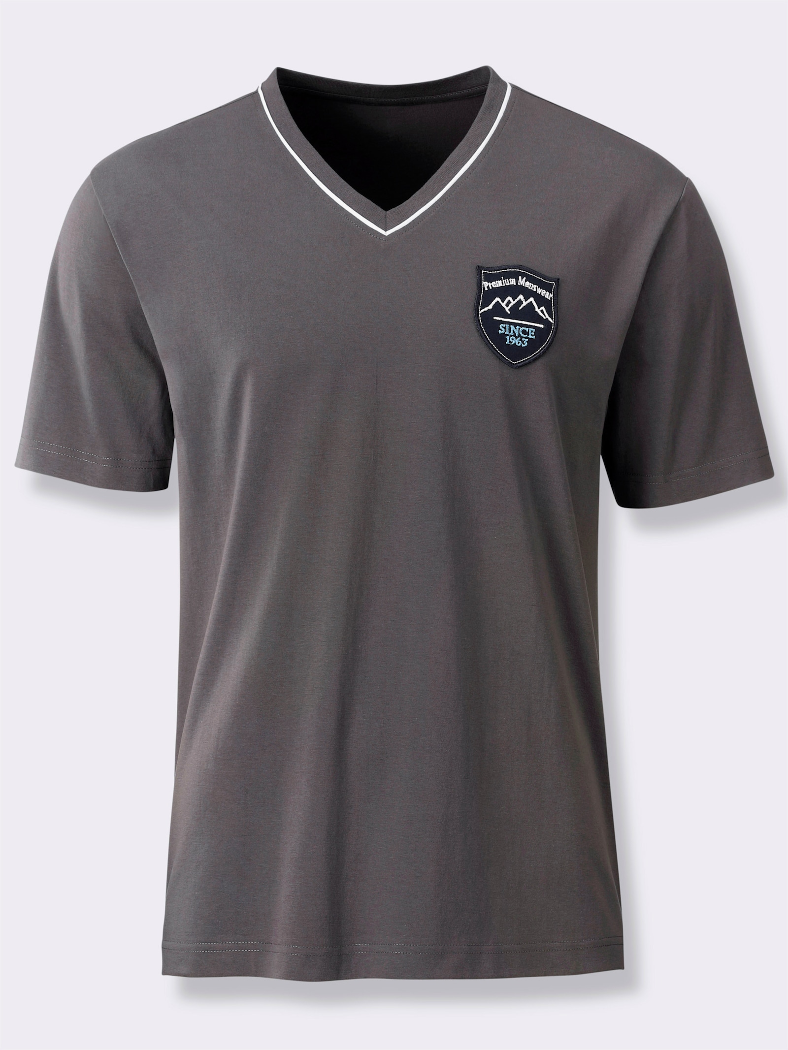 wäschepur men Schlafanzug-Shirt - anthrazit