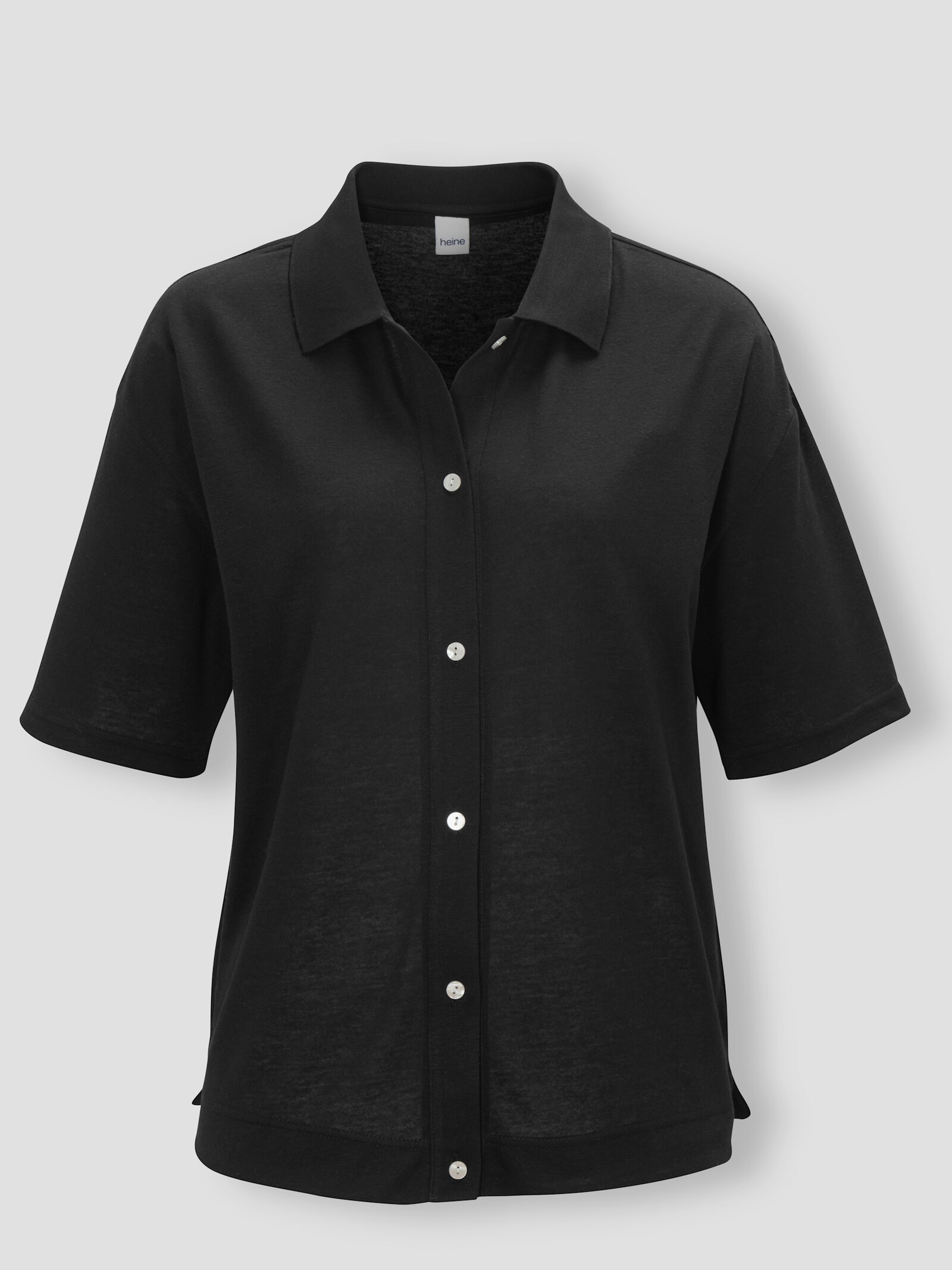 heine Blusenshirt mit Kragen - schwarz