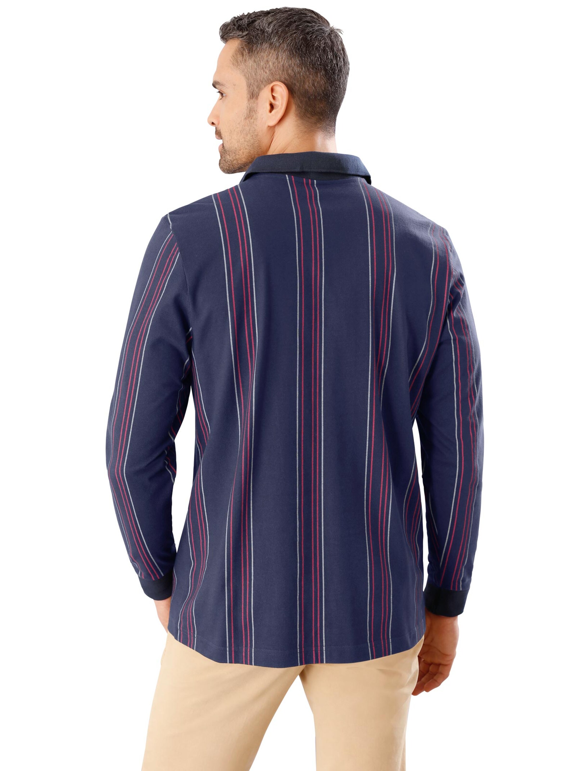 Poloshirt - marine-gestreift