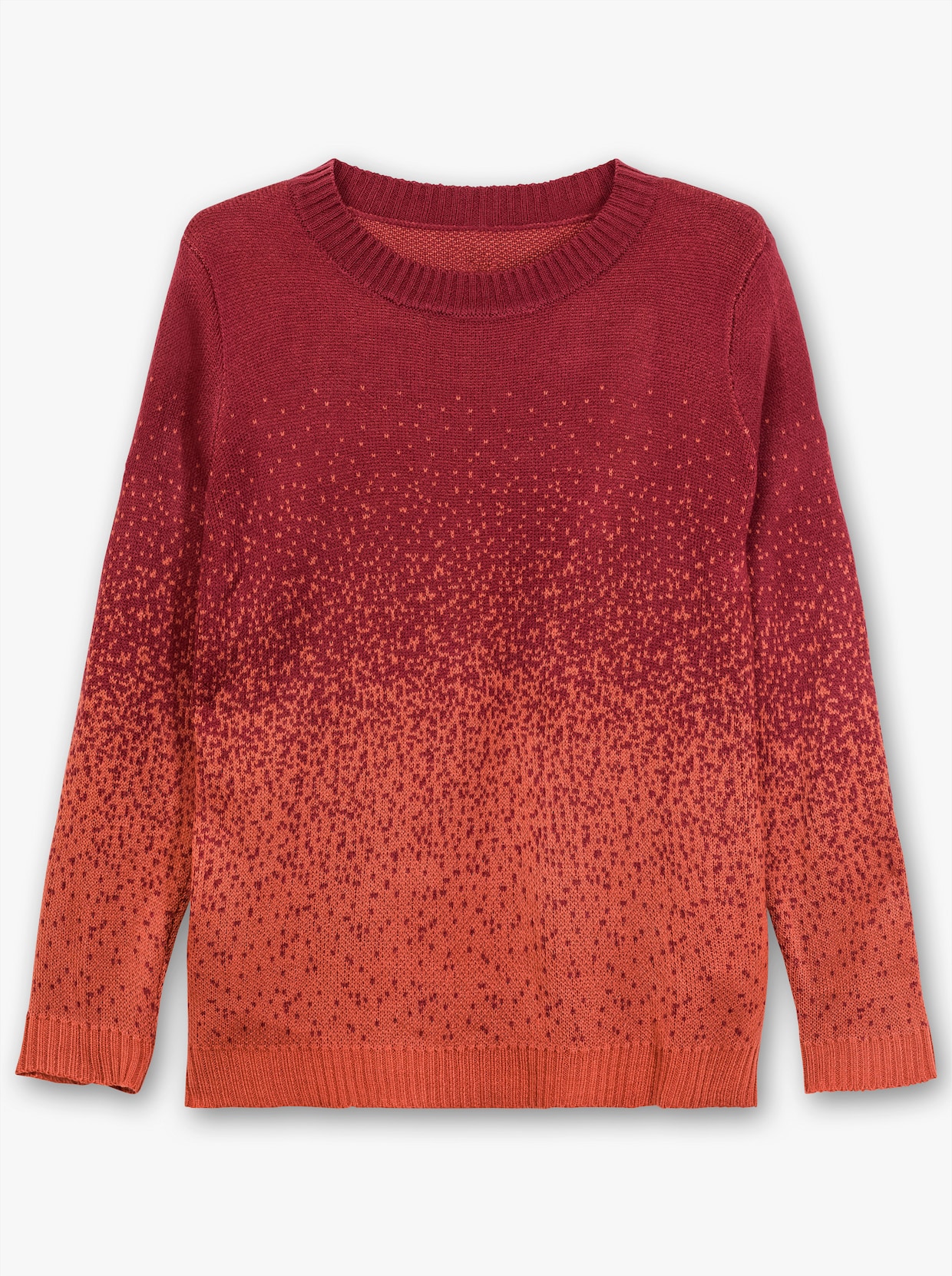 Jacquardpullover aus Jacquard-Strick - dunkelrot-gemustert