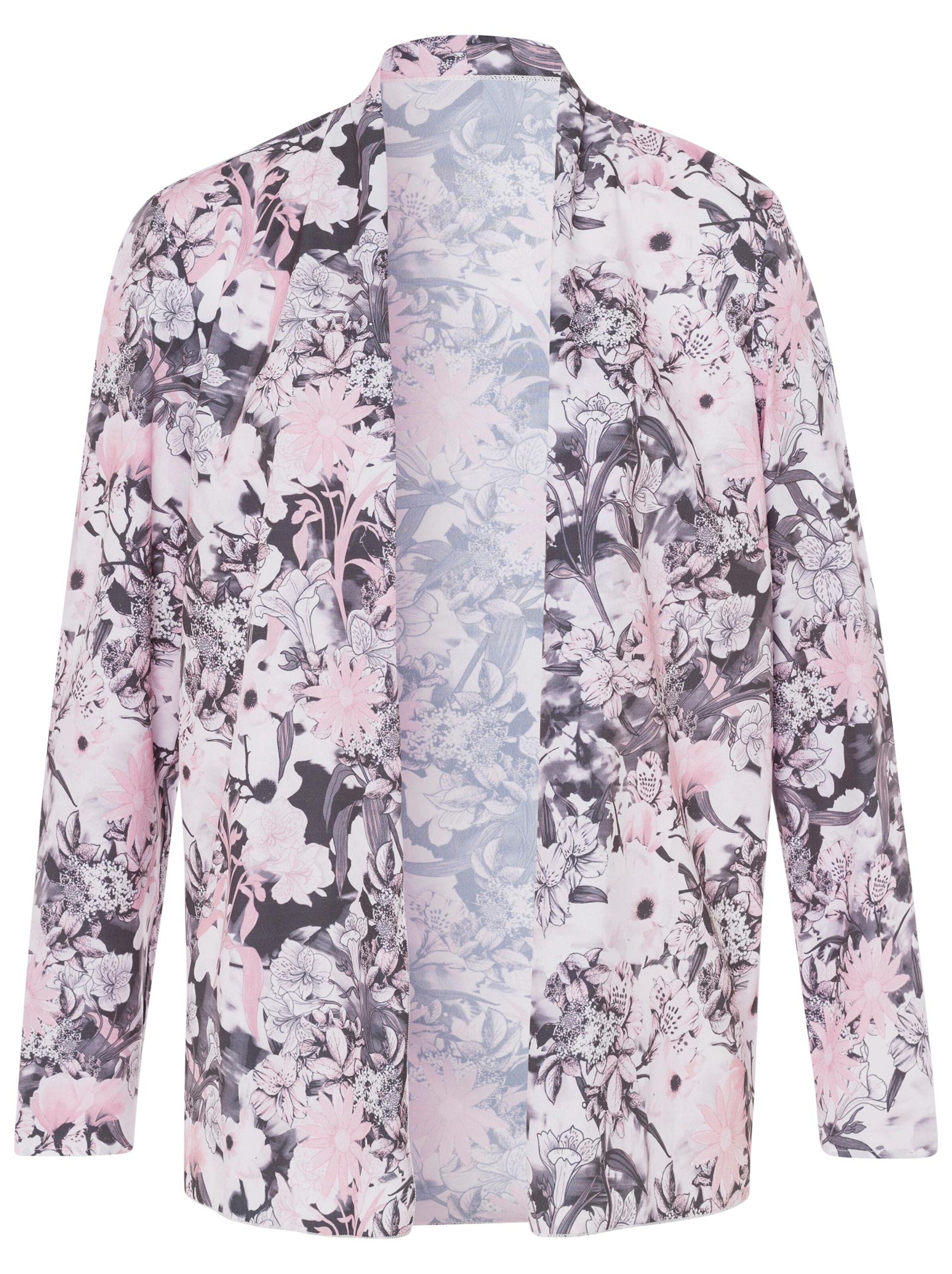 Blusenjacke - rosé-grau-bedruckt