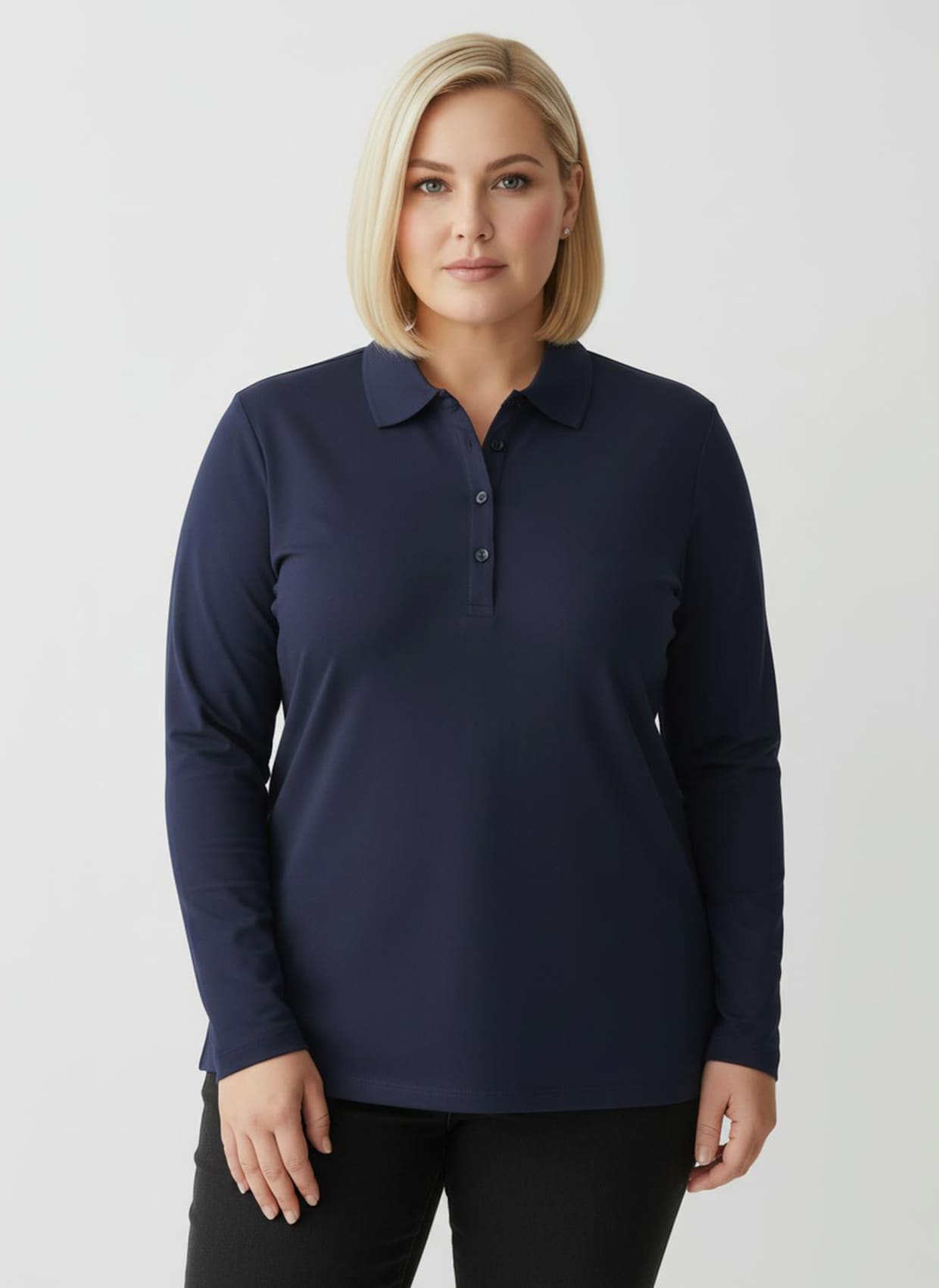 Poloshirt aus Baumwoll-Qualität - marine