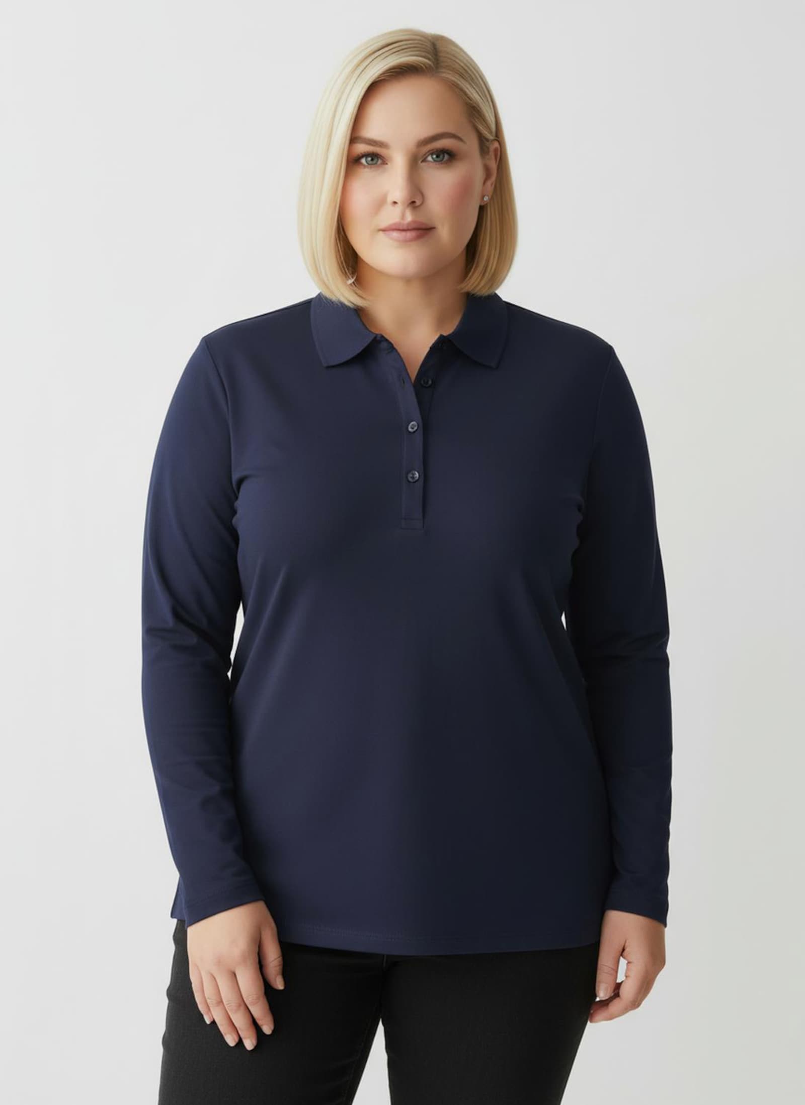 Poloshirt aus Baumwoll-Qualität - marine