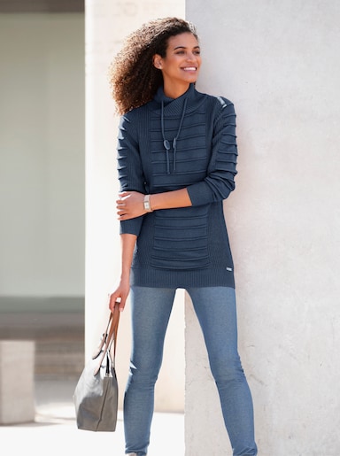 Lange pullover - donkerblauw