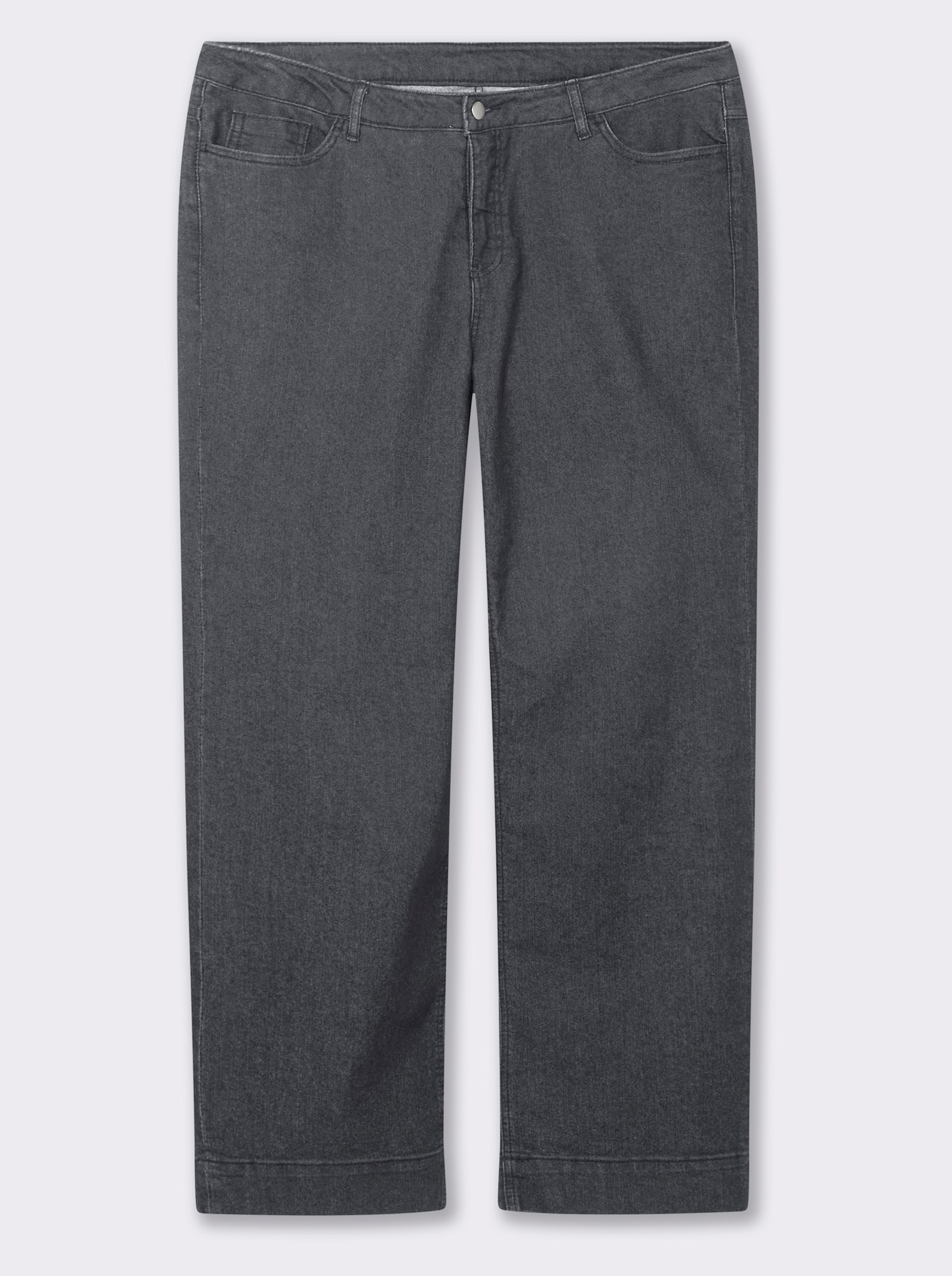 Jeans mit weitem Bein - stone-grey-denim