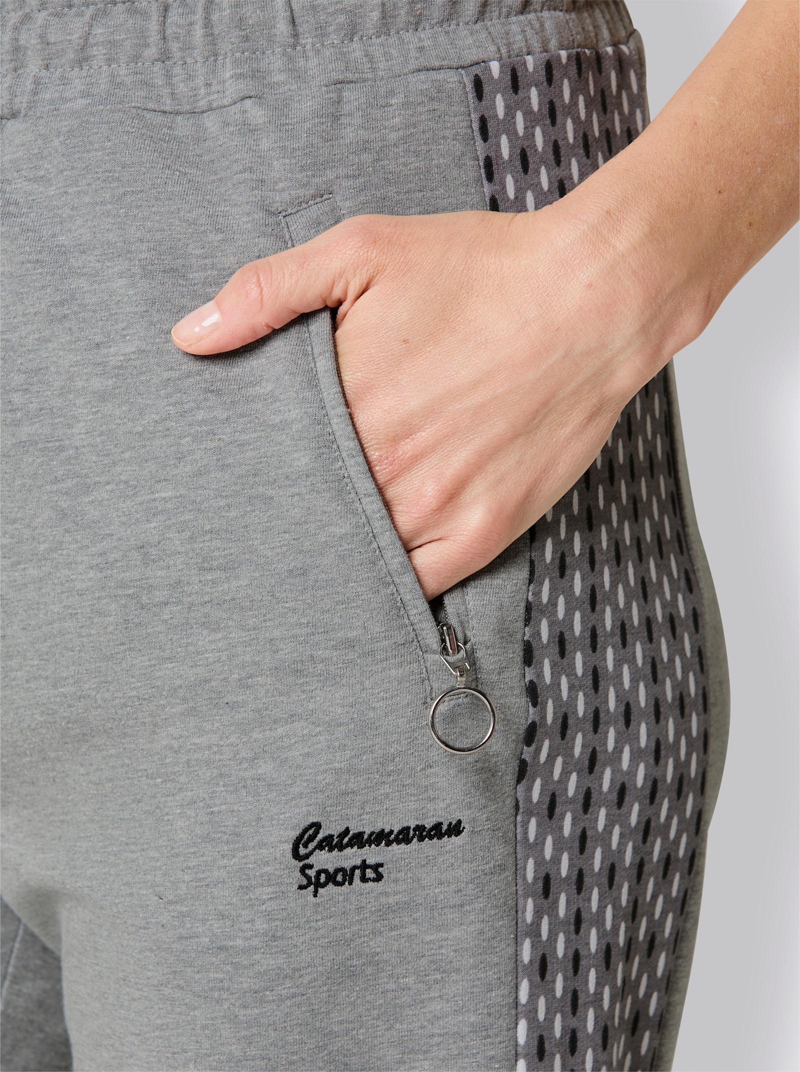 Catamaran Sports Sporthose mit Reißverschluss-Taschen - grau-meliert