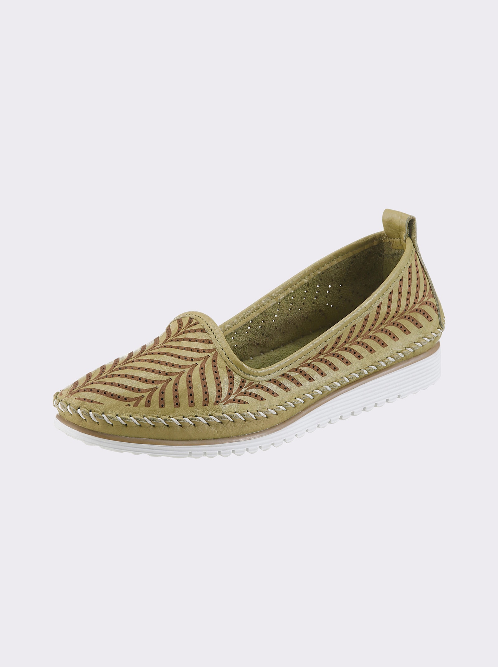 Andrea Conti Slipper - oliv-braun