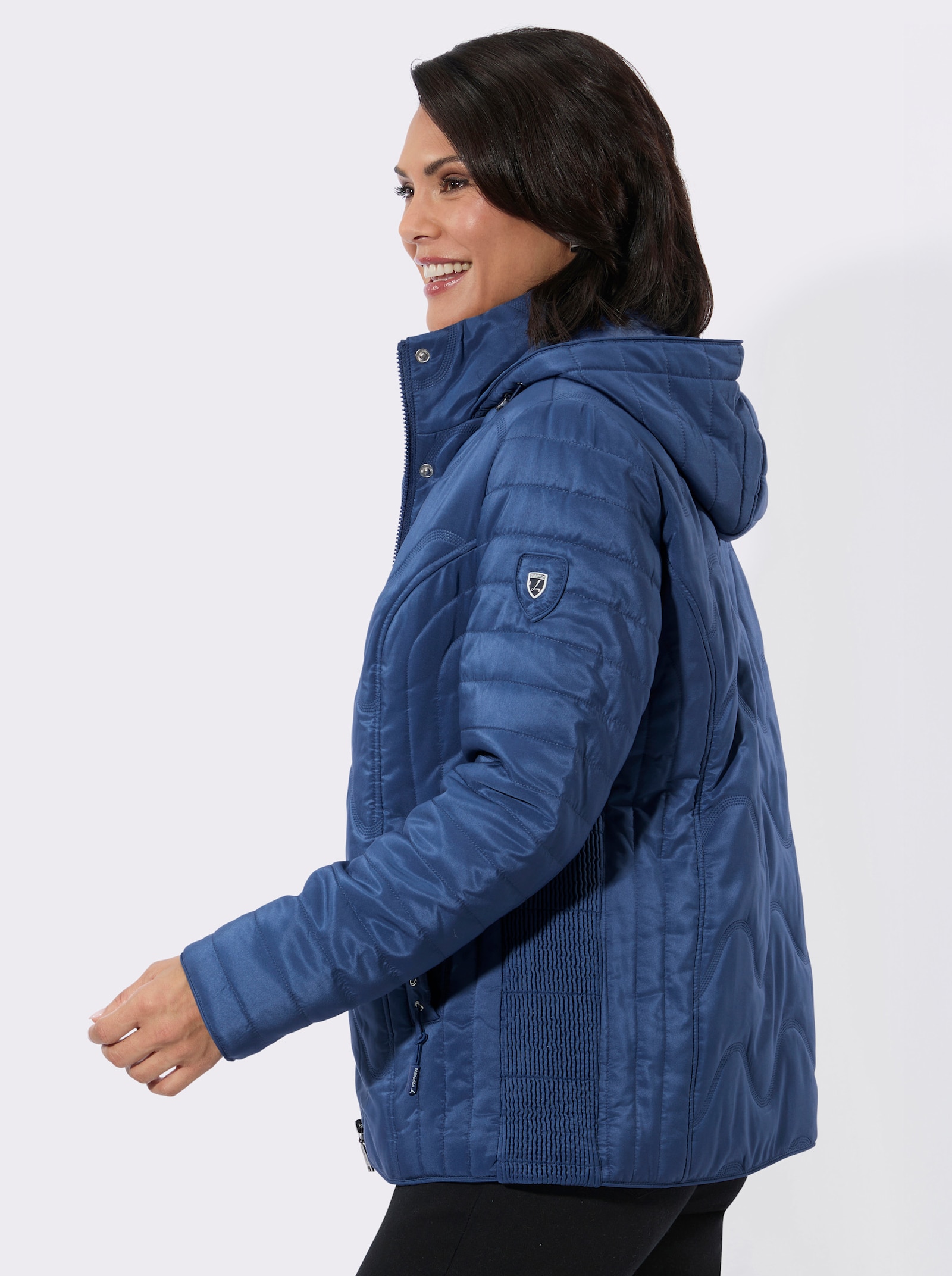 Steppjacke mit Windstopper - jeansblau