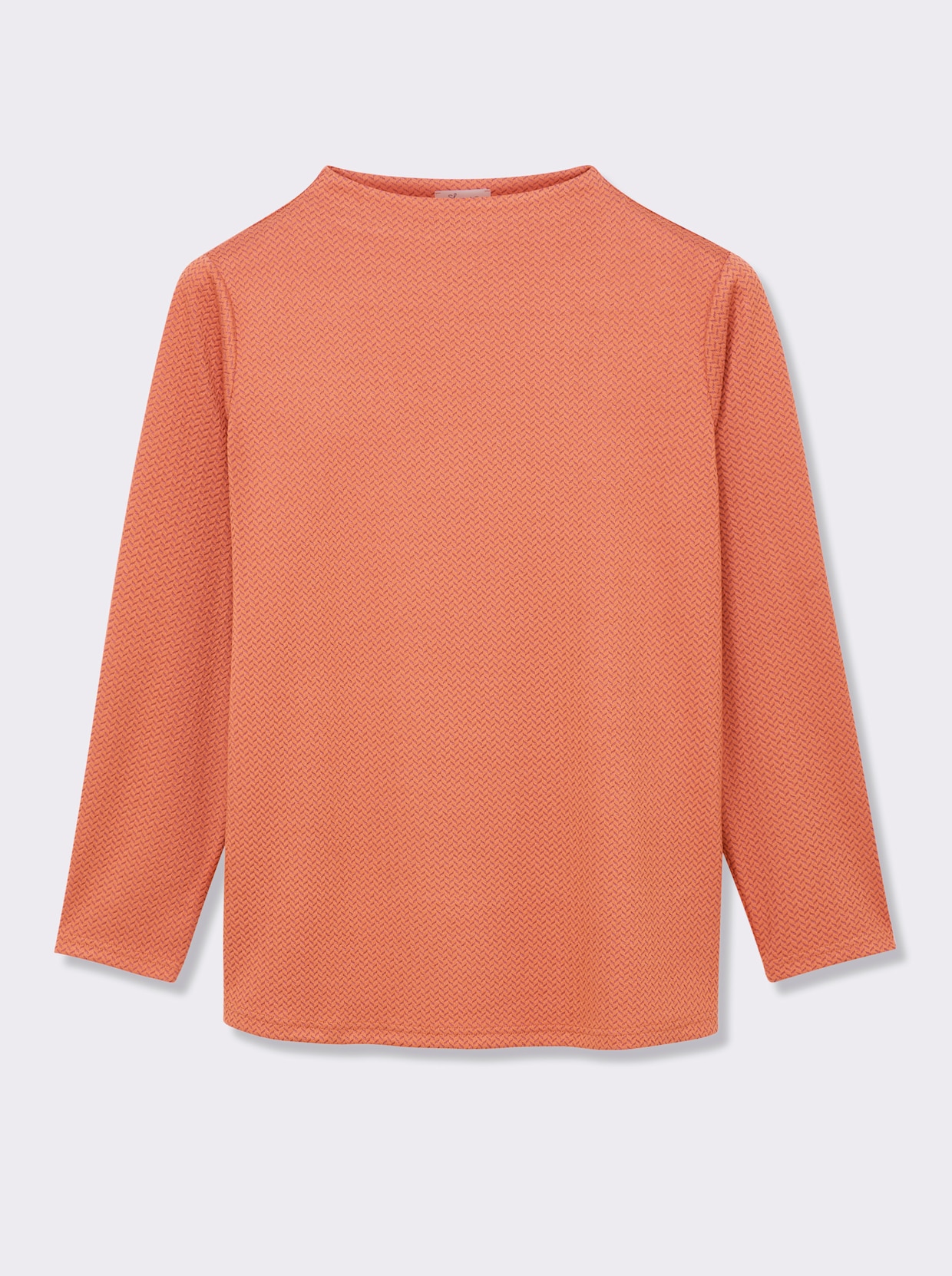 sheego Sweatshirt - kirsche-orange-gemustert