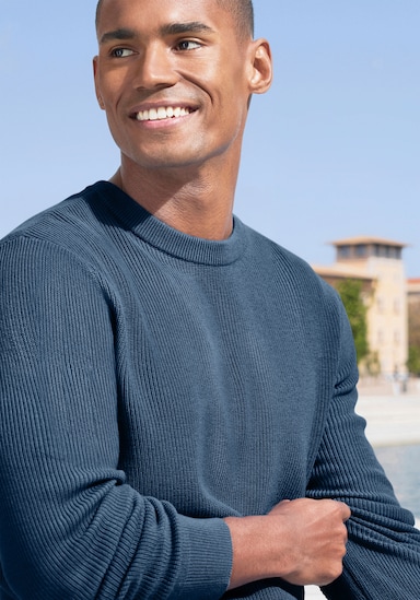 Gebreide pullover - blauw