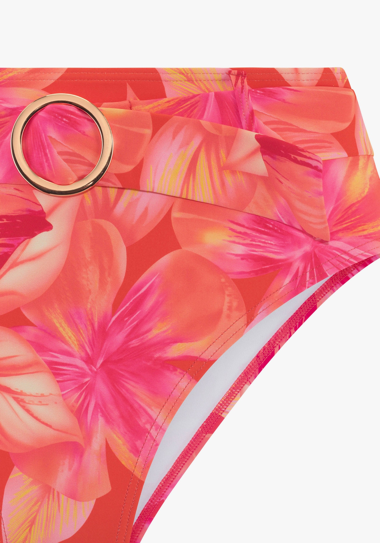 s.Oliver Highwaist bikinibroekje - perzik bedrukt