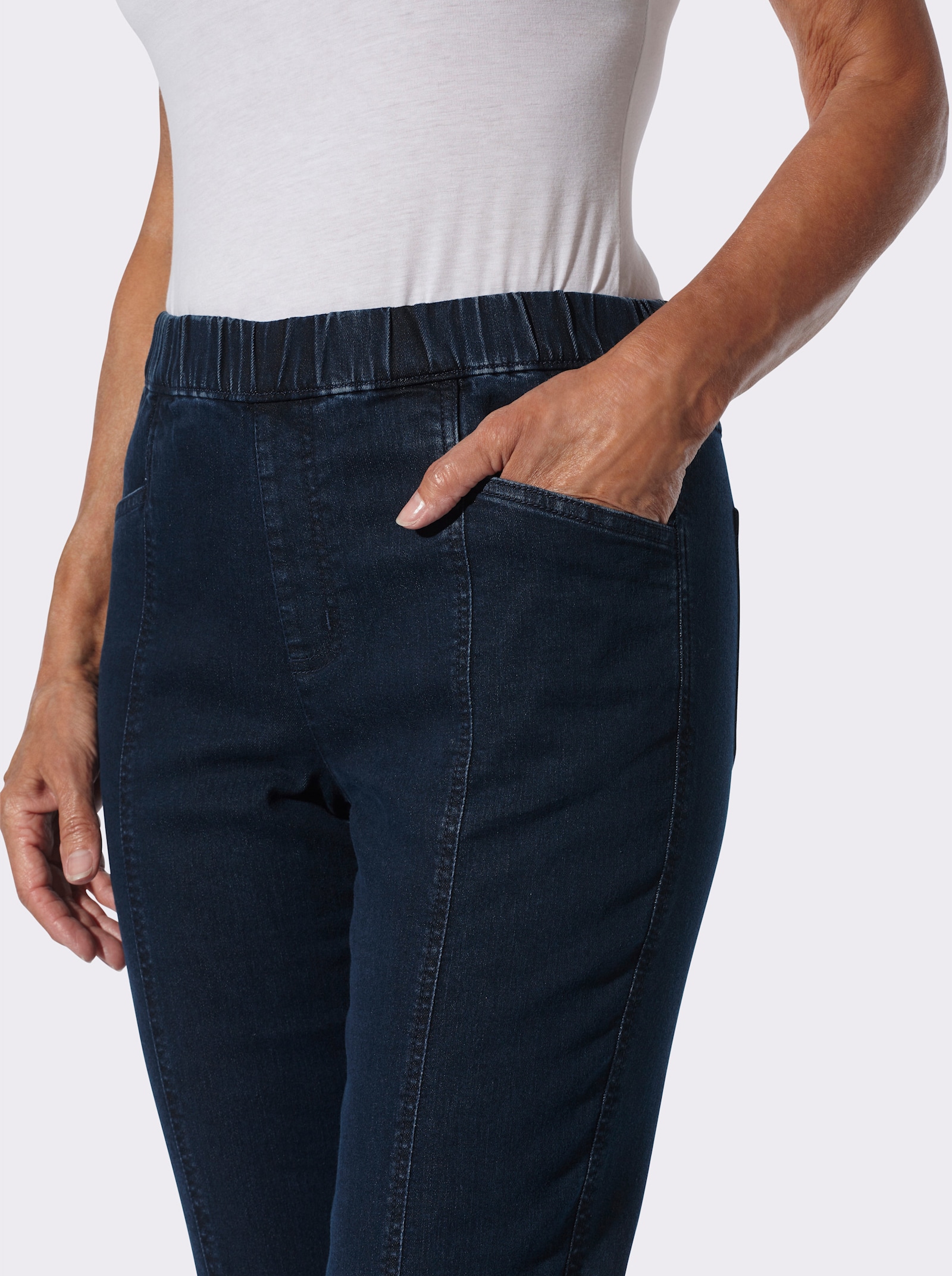 Stretch-Hose mit Teilungsnaht vorne - dark blue