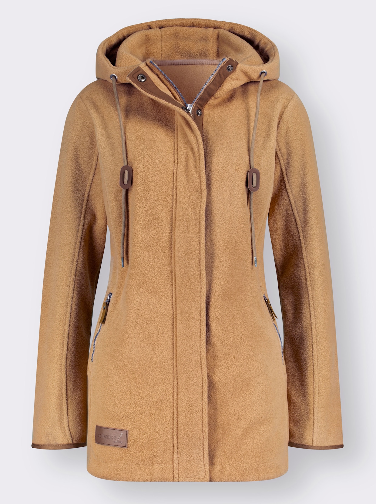 Fleece-Jacke - camel