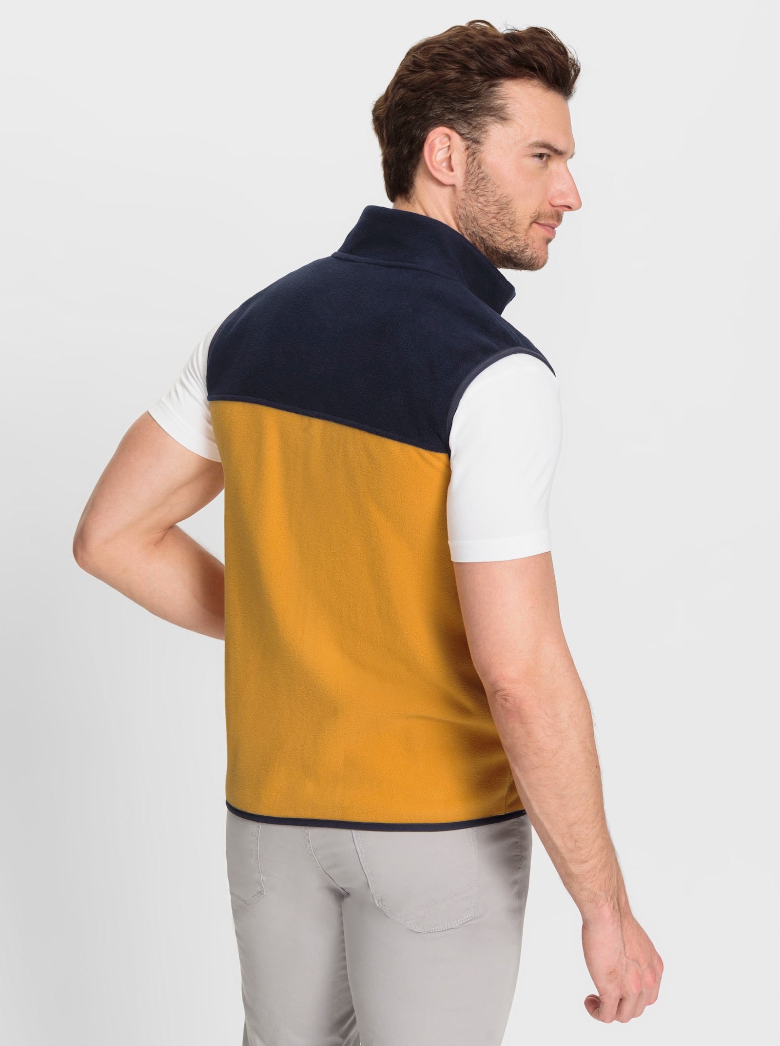 Catamaran Fleeceweste innen und aussen angeraut - ocker-marine