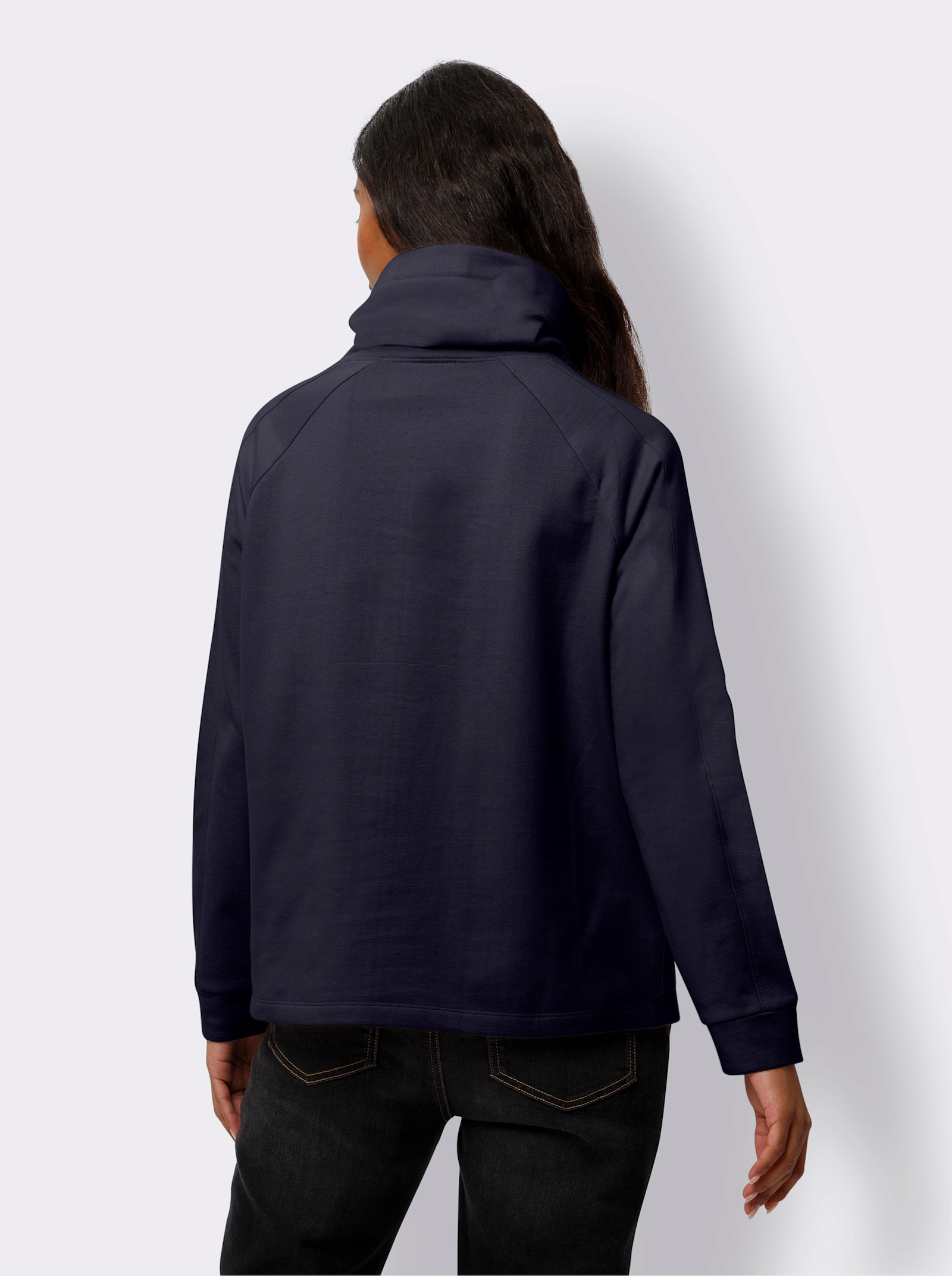 heine Sweatshirt mit Stehkragen - marine