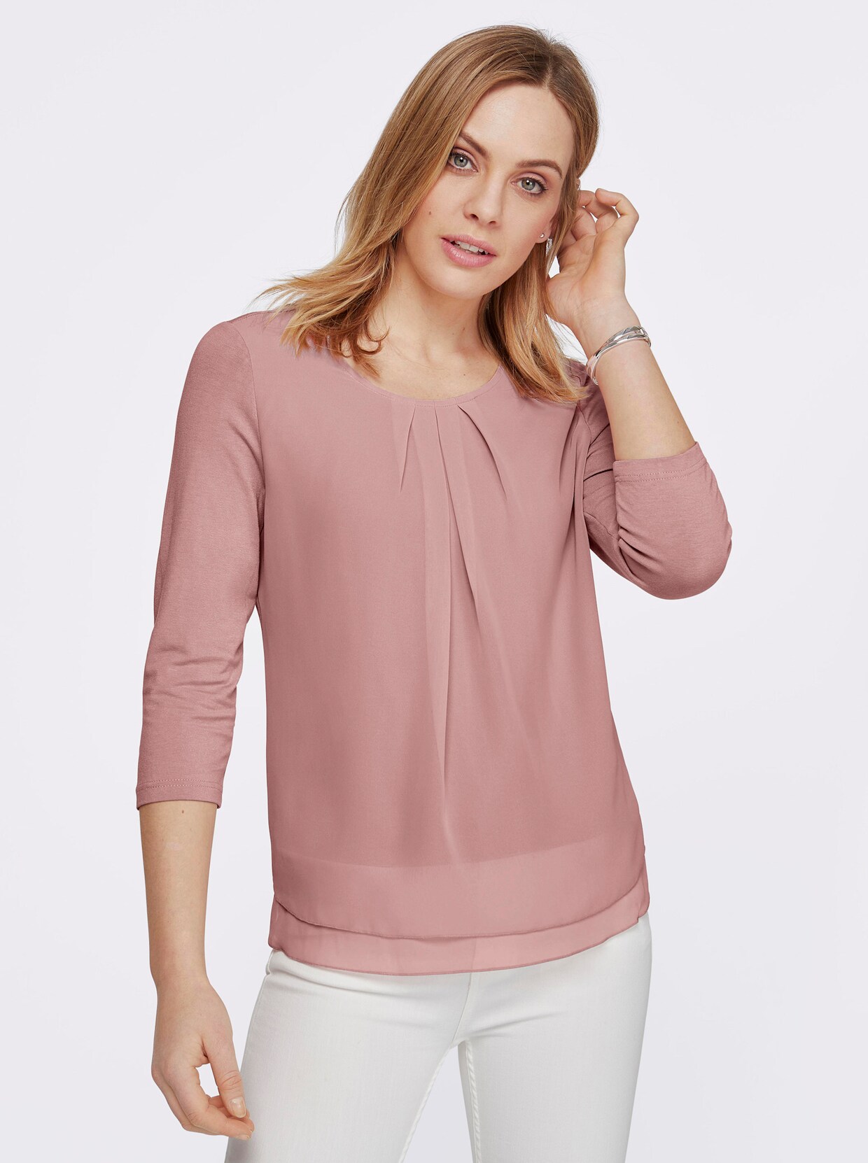 3/4-Arm-Shirt - rosé