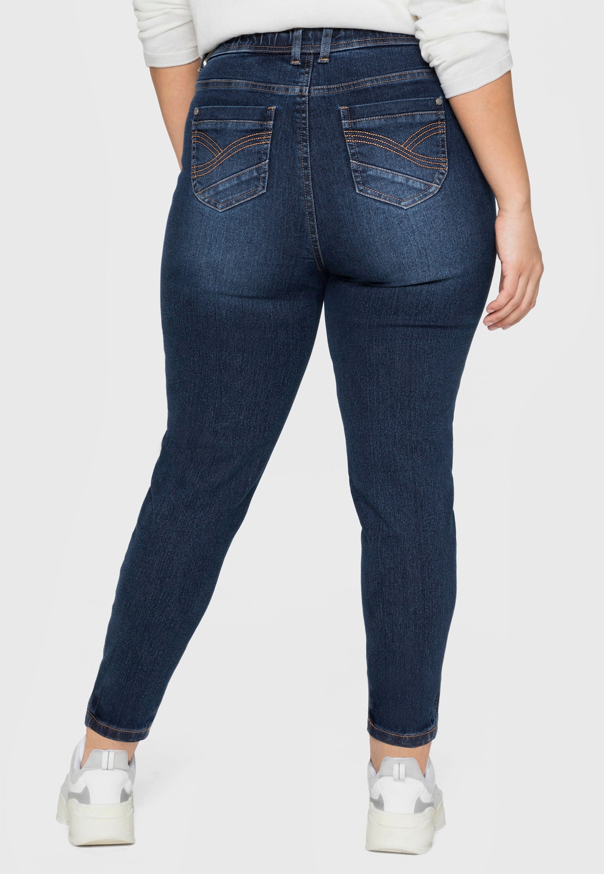 sheego Jeggings - dark blue denim