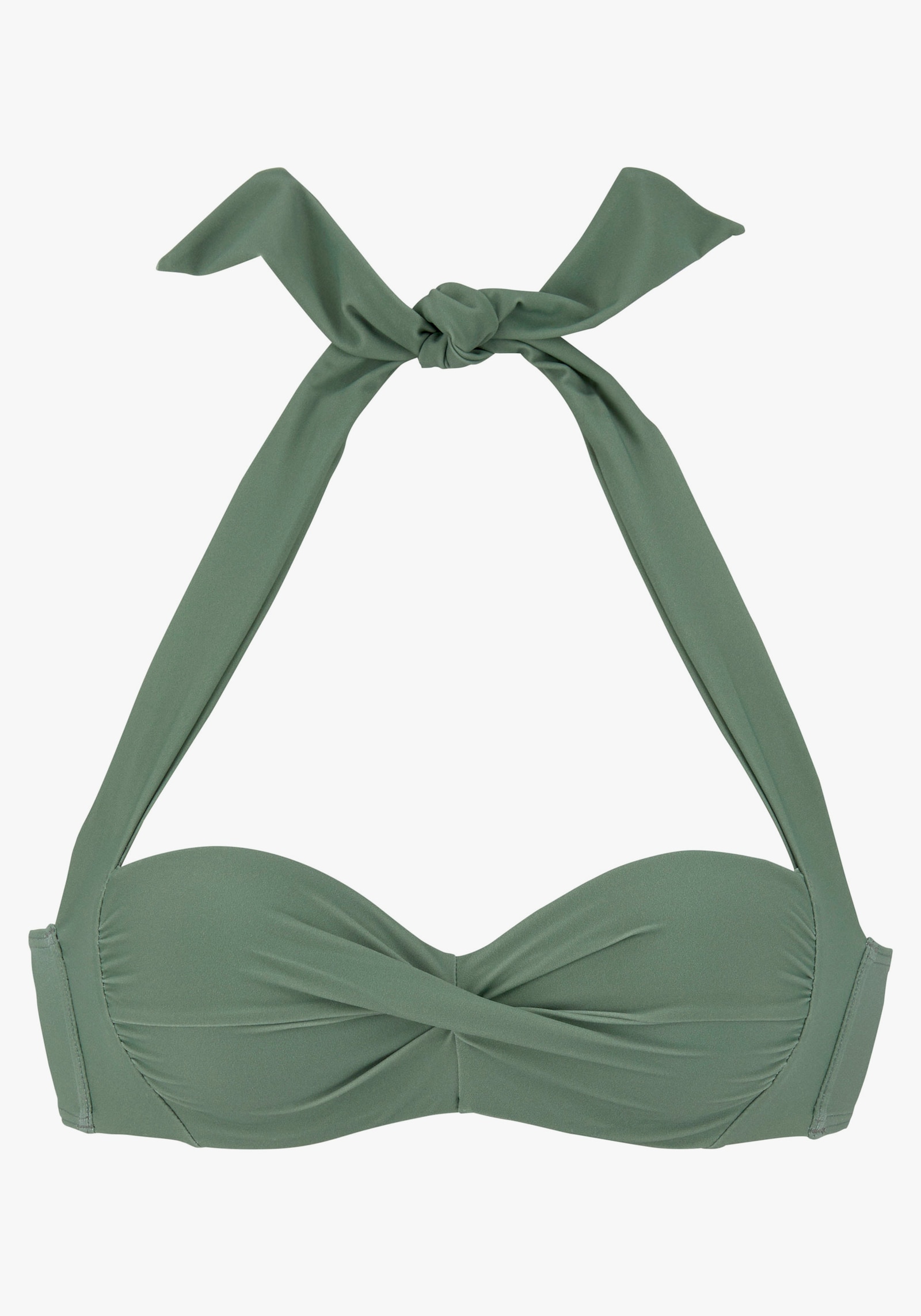 LASCANA Bügel-Bandeau-Bikini-Top - oliv