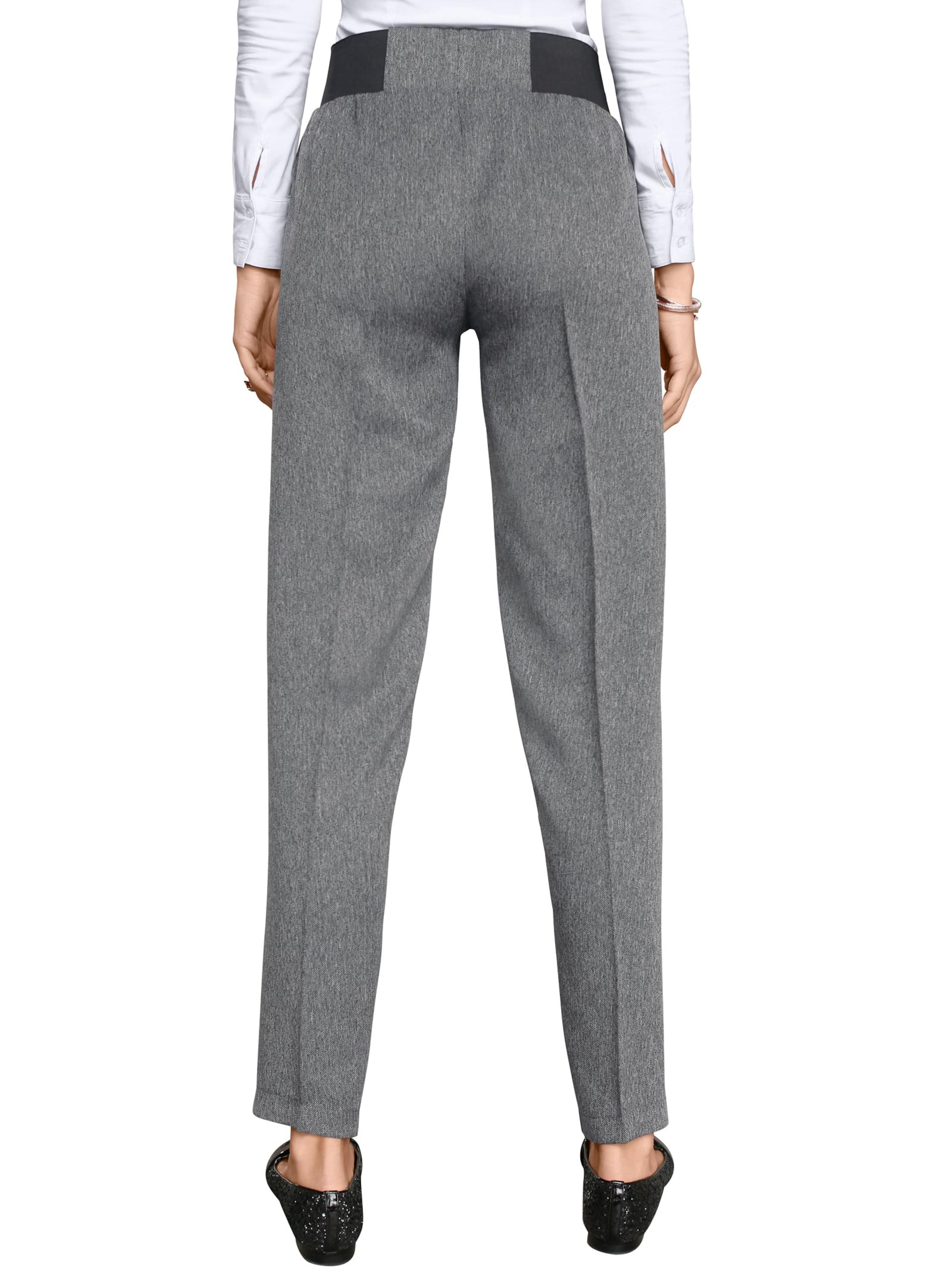 Hose - grau-schwarz-gemustert