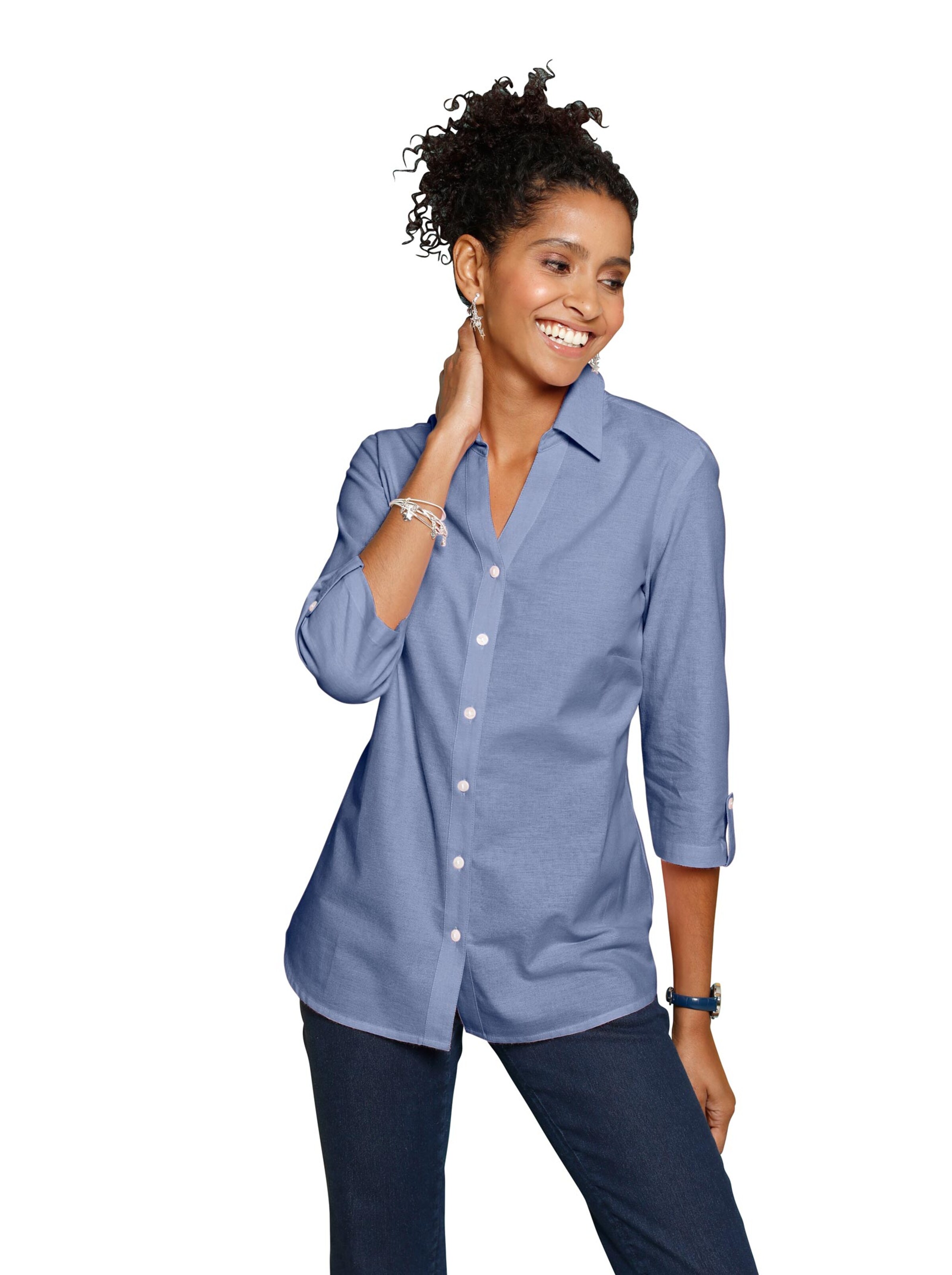 Bluse - jeansblau