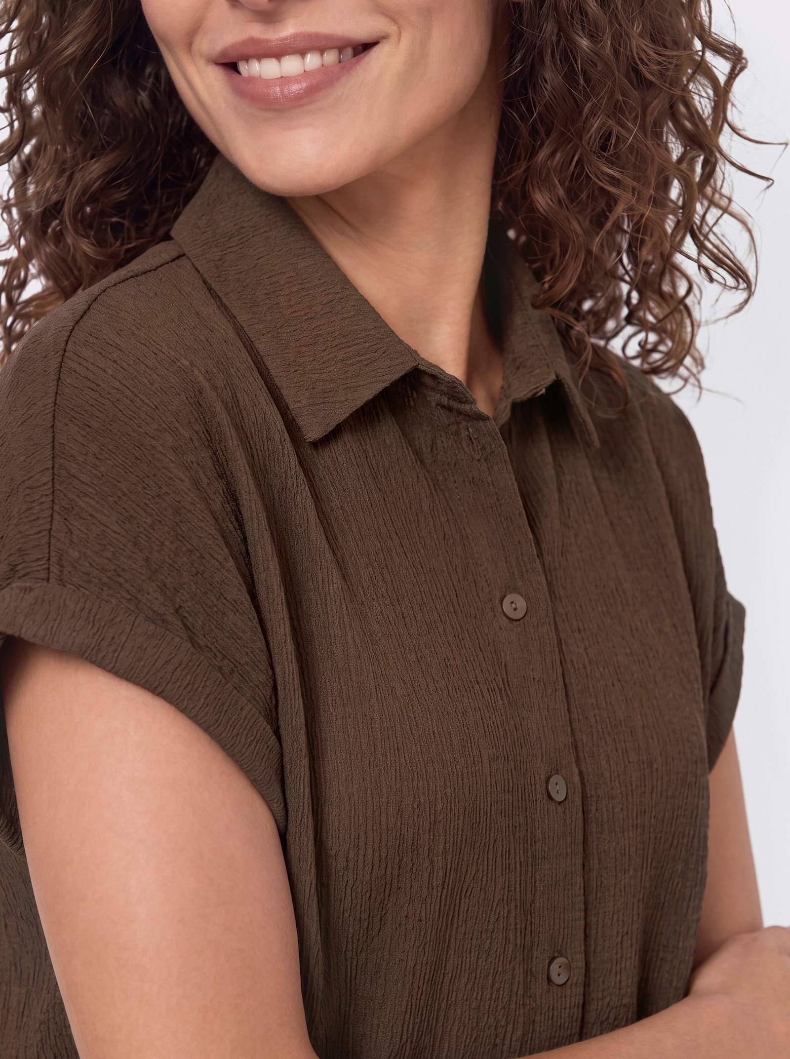 Shirtjacke in Oversize-Form - schoko