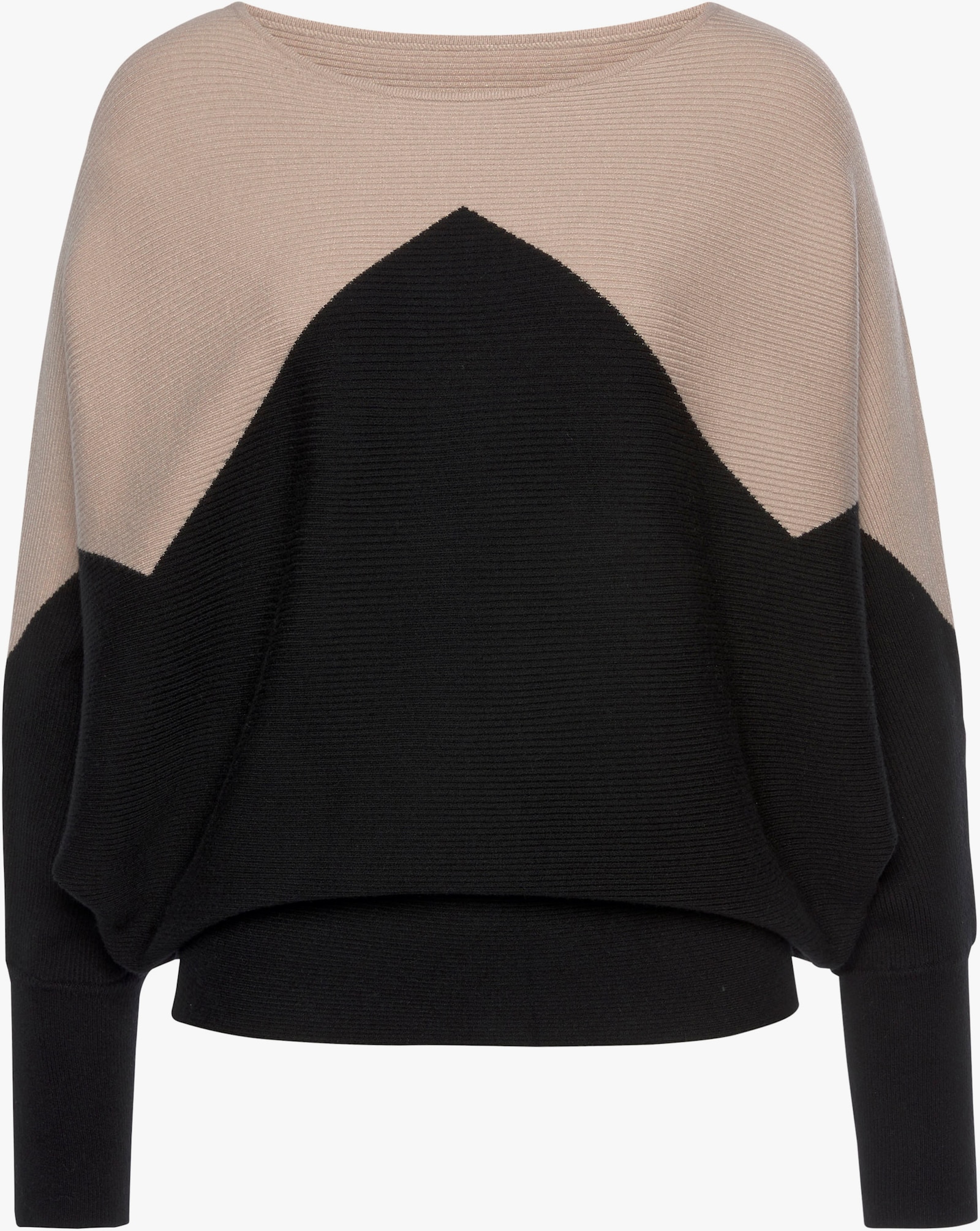 LASCANA Pull en tricot - sable-noir