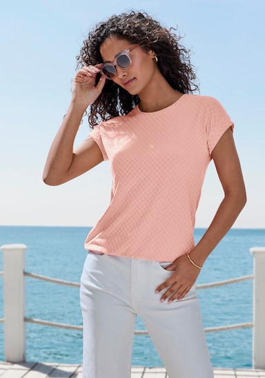 Vivance Kurzarmshirt - peach