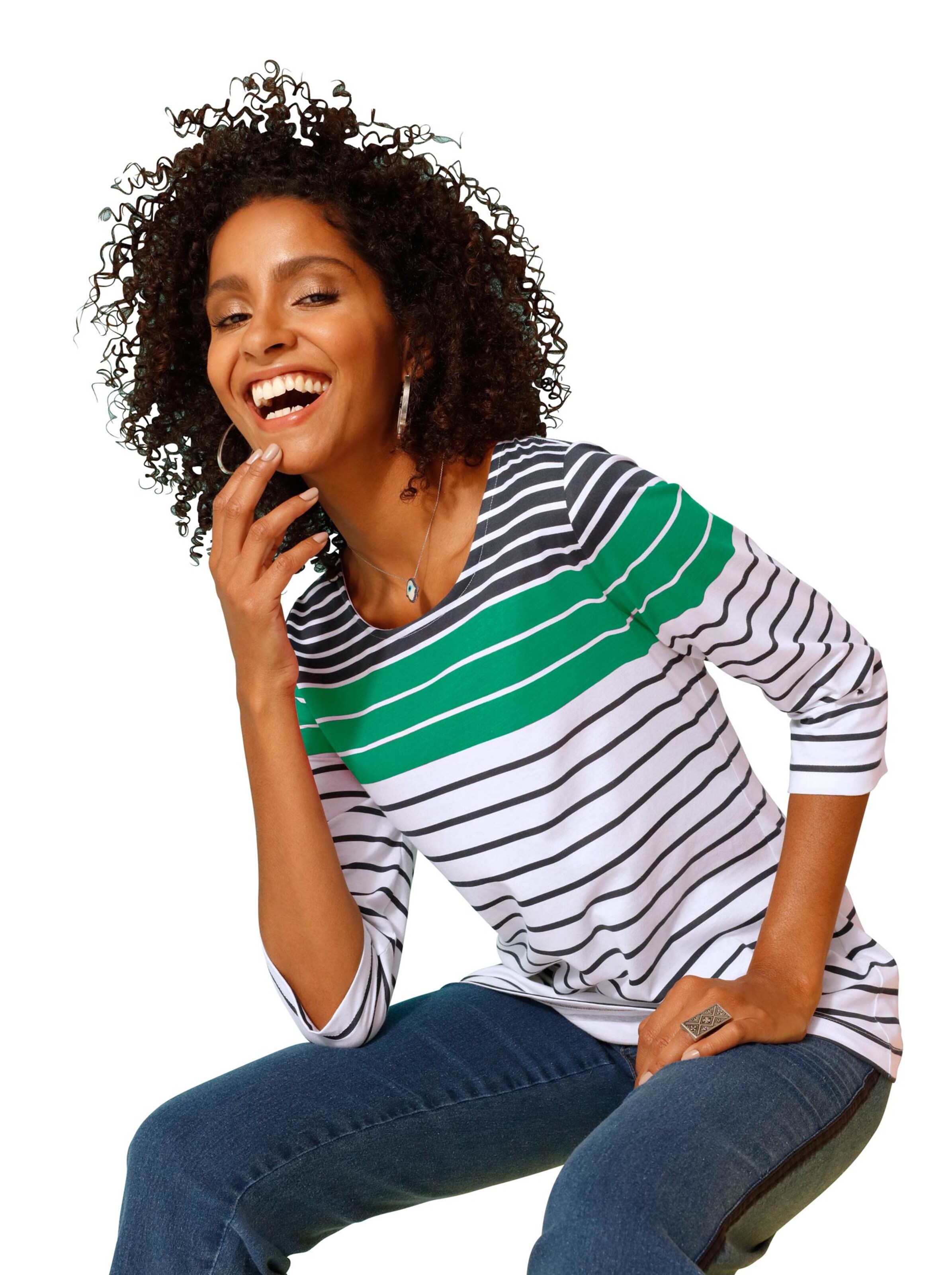 Shirt - marine-grün