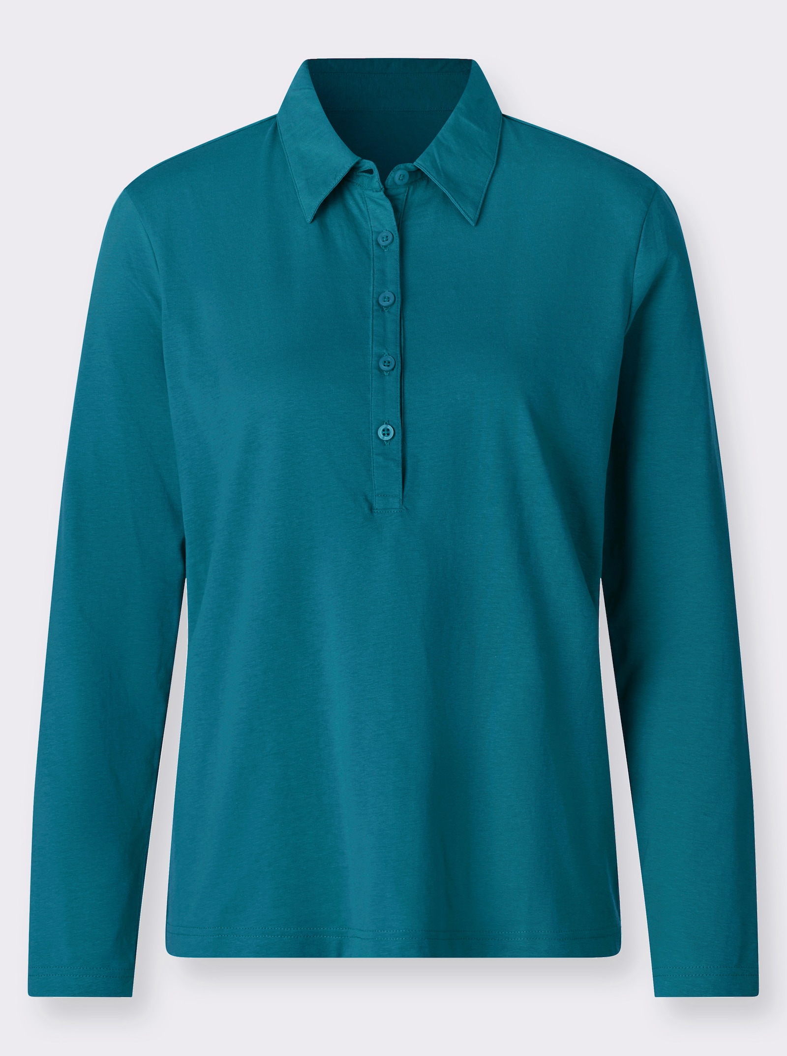 Poloshirt aus reiner Baumwolle - aquapetrol