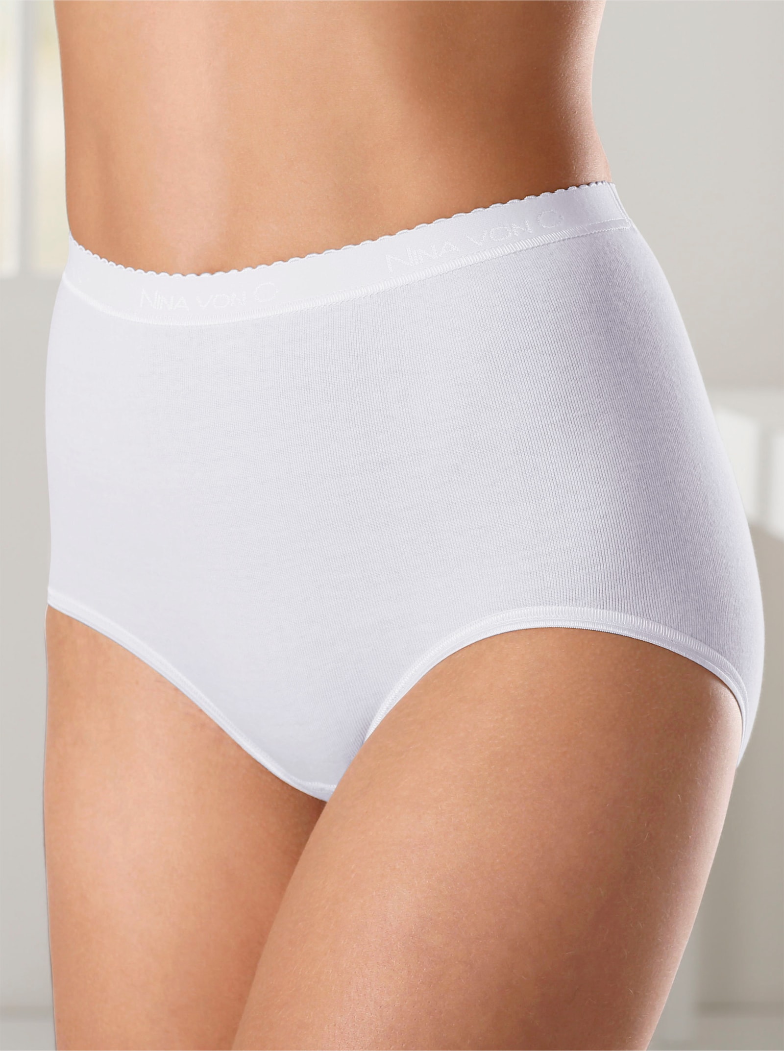 Nina von C. Taillenslip in Feinripp-Qualität - weiß