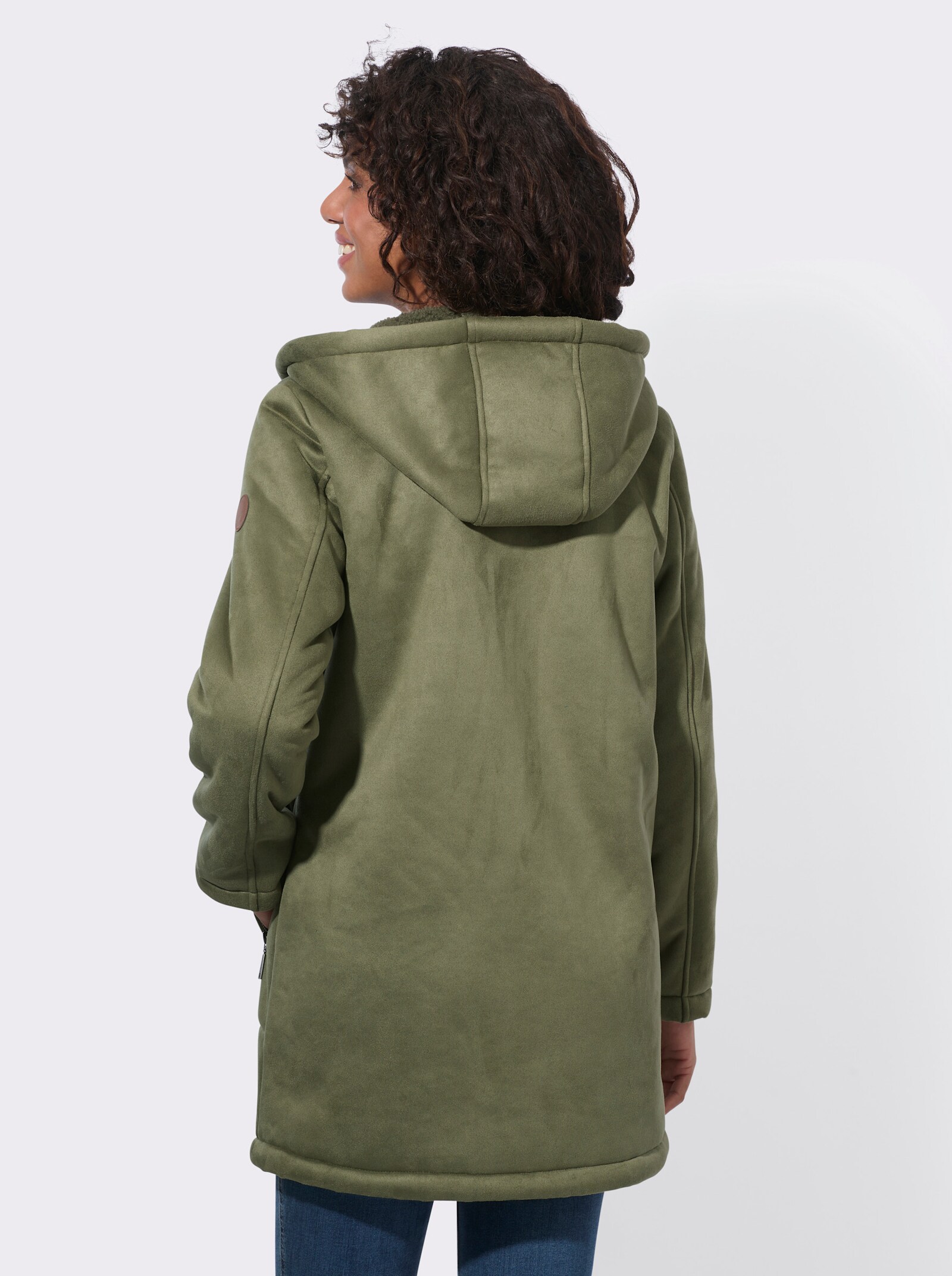  Outdoorjacke in Lammfelloptik - khaki
