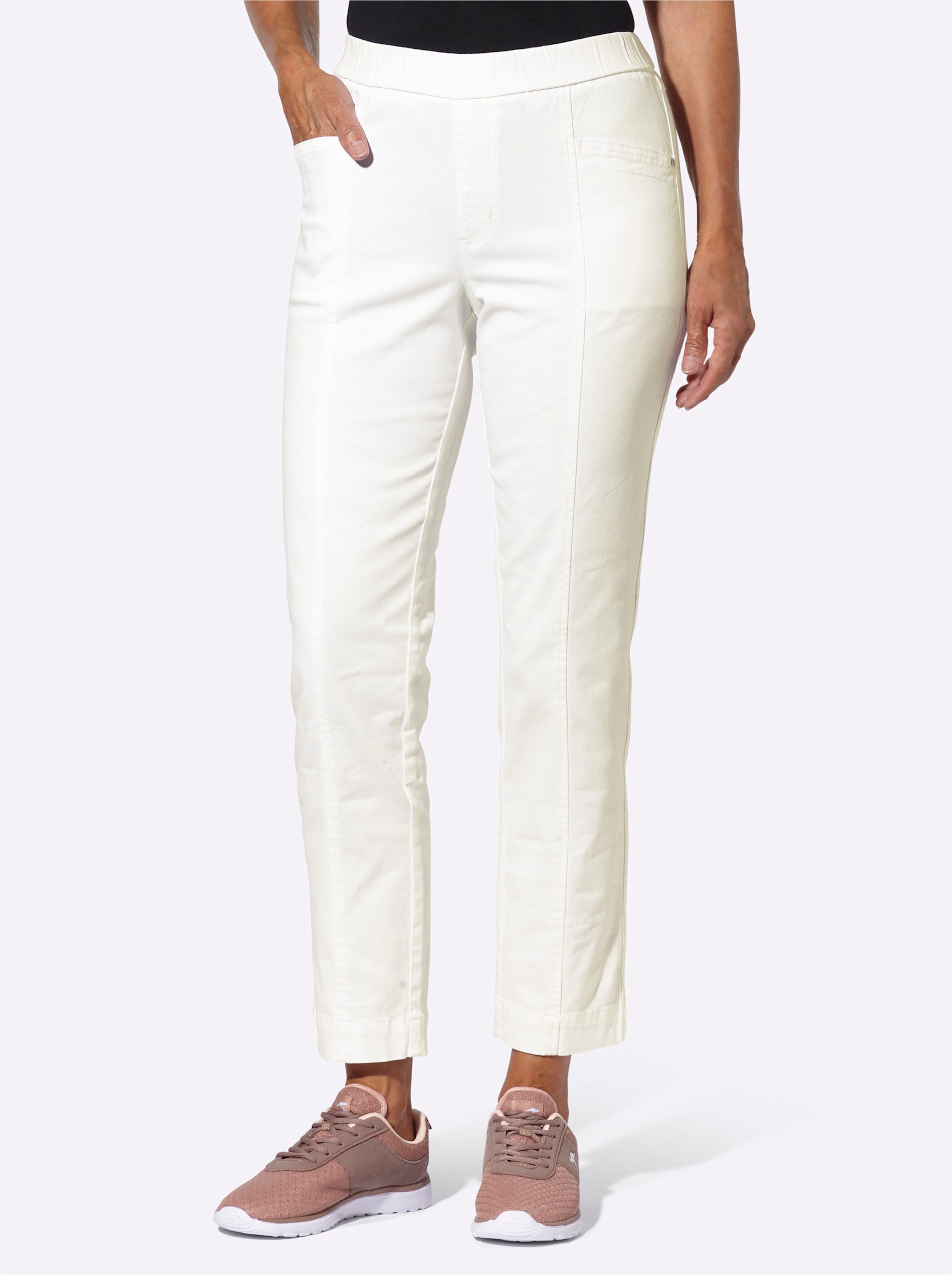 Weiß Schlupfjeans - Bild 4
