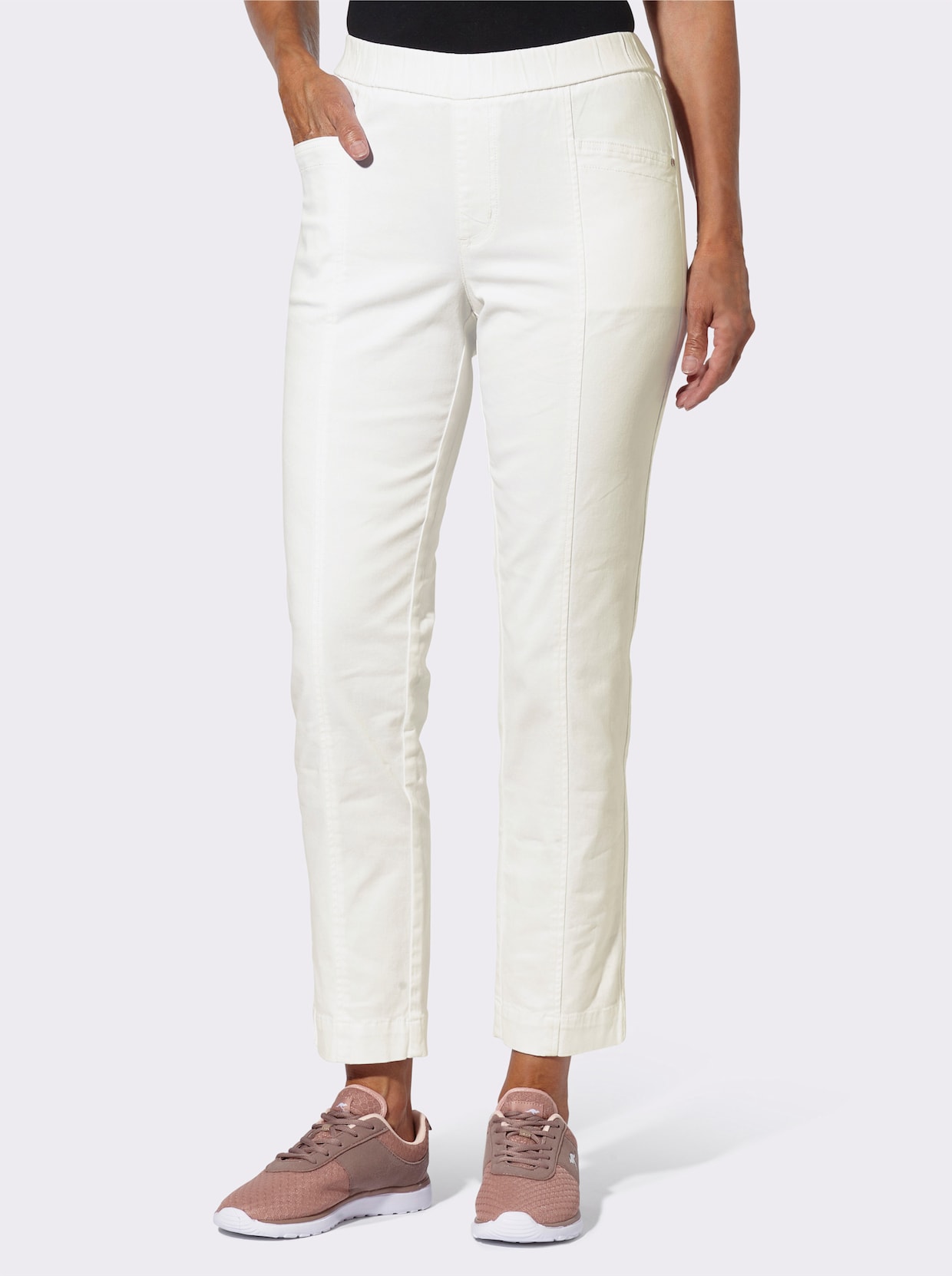 Schlupfjeans mit Stretch-Anteil - weiss